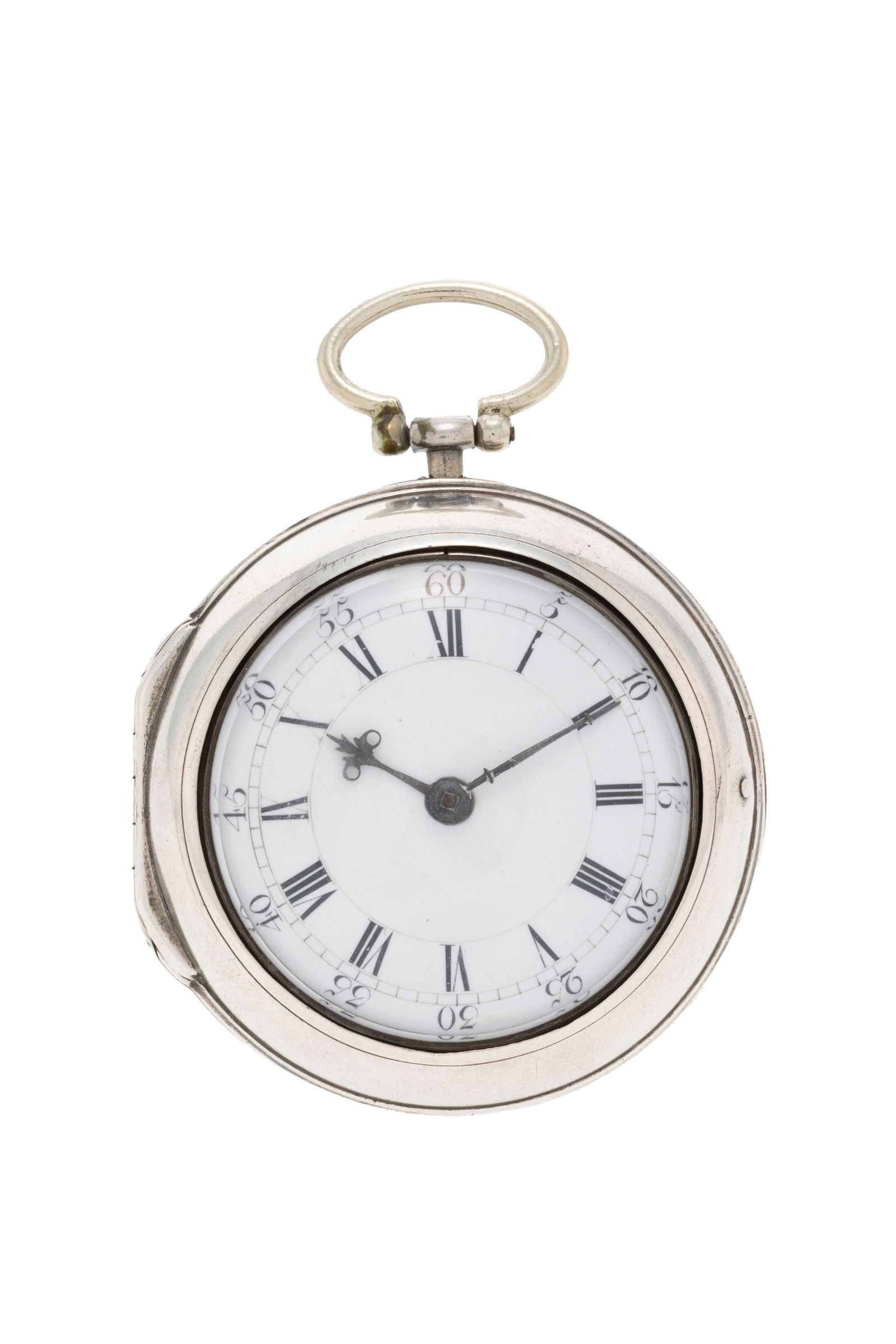 Young Edinburg, montre de poche à coq et boîtier de protection en argent, circa 1777 Mou (1 of 7)