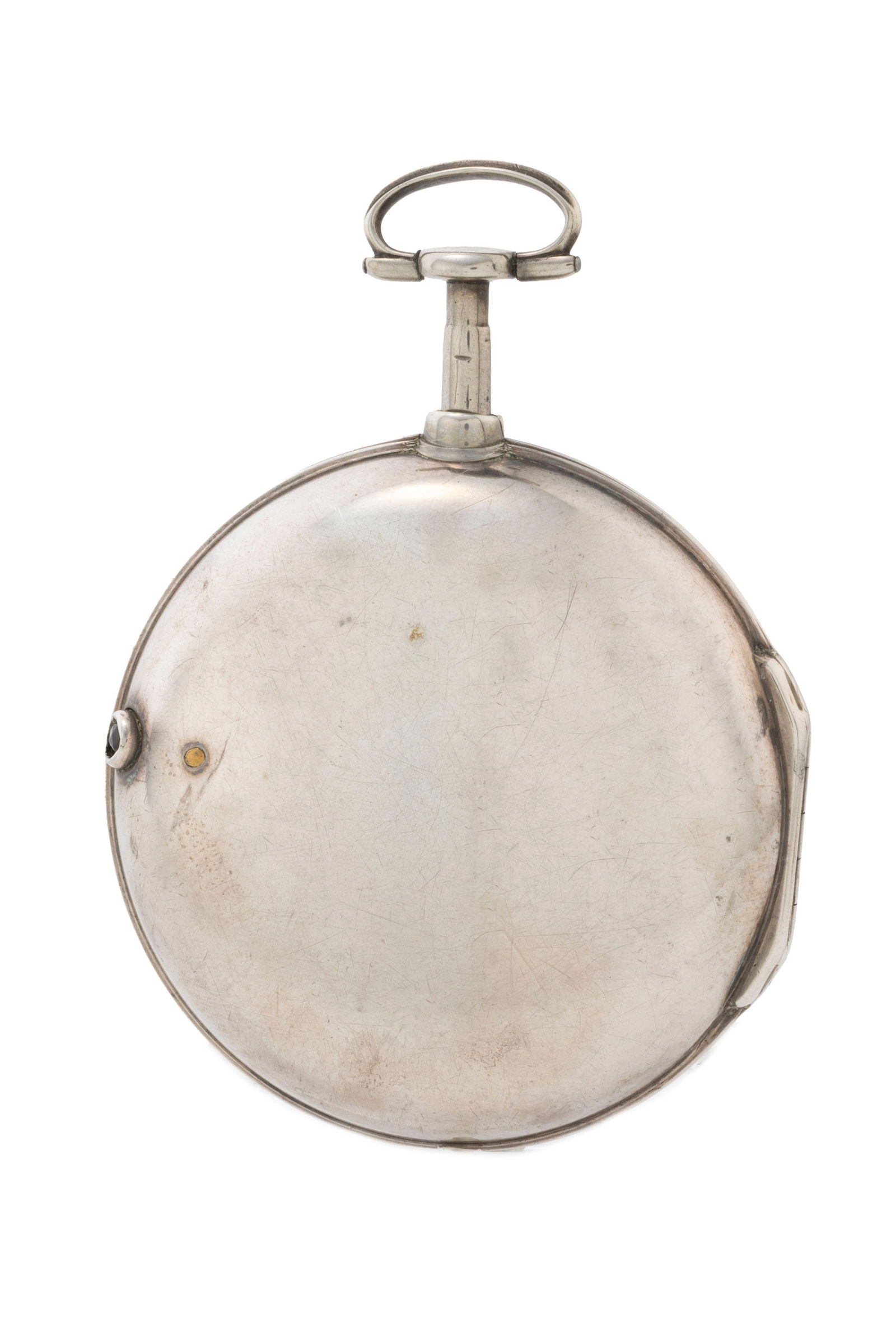 Montre de poche à coq et boîtier de protection en argent ornée d'une peinture repr - 3