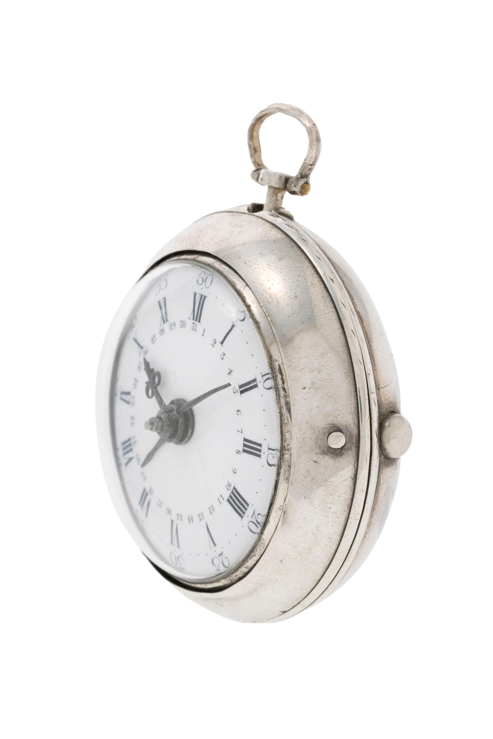 Dan. Cornwell, montre de poche à coq et boîtier de protection en argent avec indication de - 2