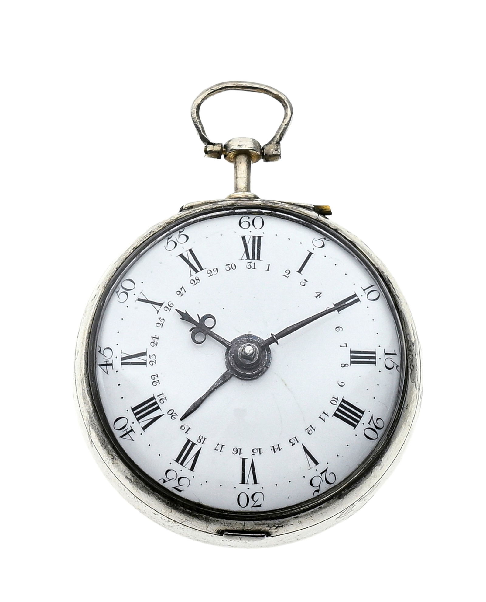 Dan. Cornwell, montre de poche à coq et boîtier de protection en argent avec indication de - 5