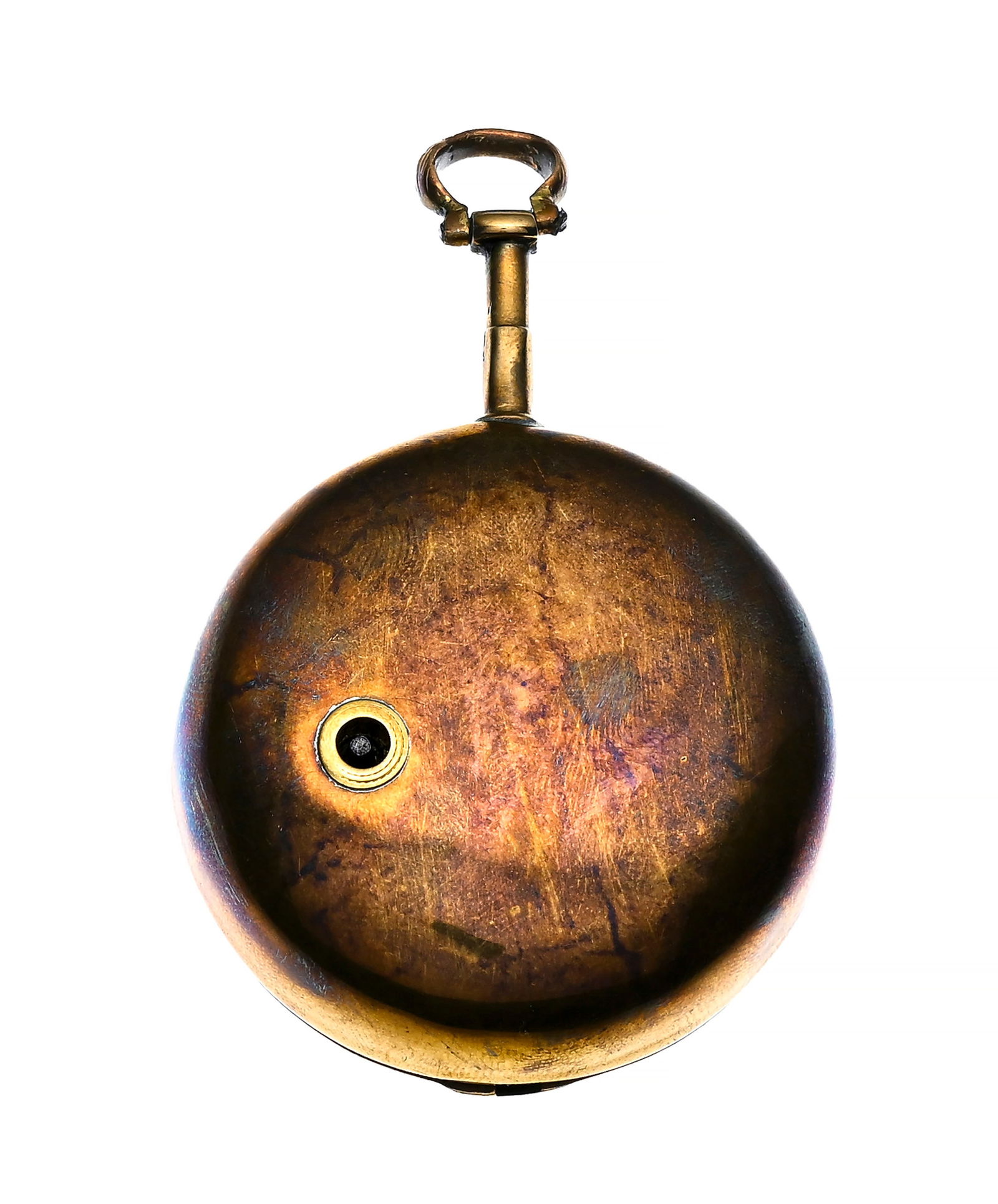 Montre de poche à coq en laiton avec boîtier de protection en laiton orné d'écai - 6