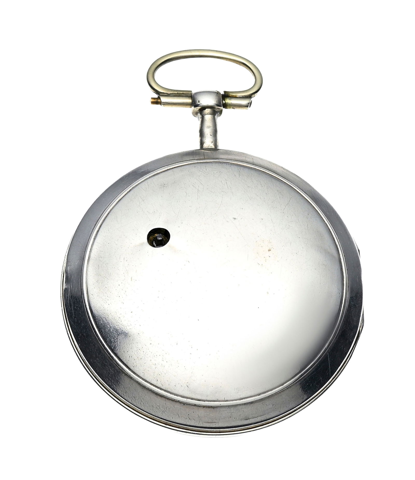 Montre de poche à coq et boîtier de protection en argent gainé de croco vert Mouvem - 6