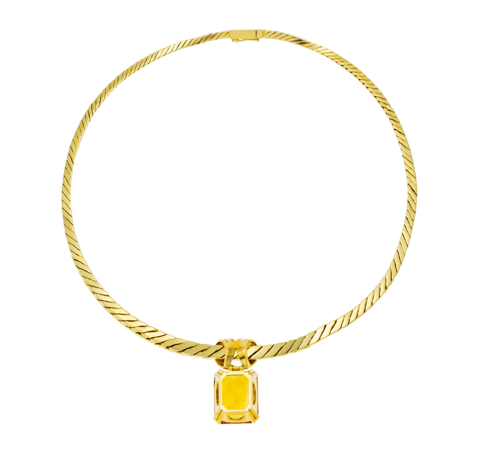 Collier années 1940-50 or 750 à maille S en chute rehaussée d'un pendentif or 750 ser - 3