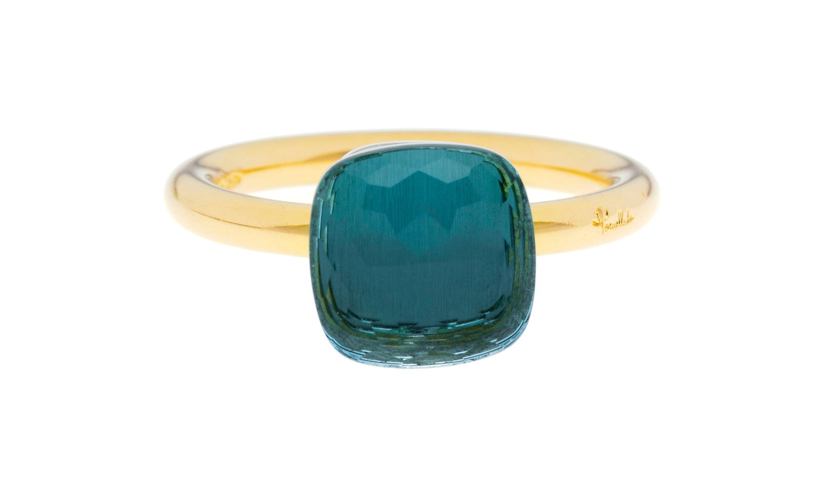 Pomellato, Nudo, bague or 750 sertie d'une topaze facettée, signée, numérotée, d: Pomellato, Nudo, bague or 750 sertie d'une topaze facettée, signée, numérotée, doigt 58-18, boîte ConditionBon état de conservation général. Présence de