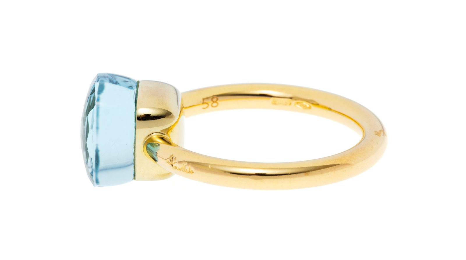 Pomellato, Nudo, bague or 750 sertie d'une topaze facettée, signée, numérotée, d - 3