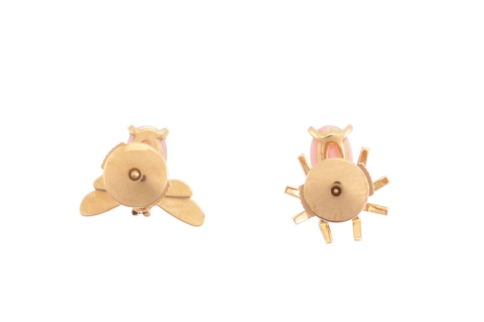 Chaumet, Attrape-moi, paire de clous d'oreilles or rose 750 figurant une mouche et une araignée - 4