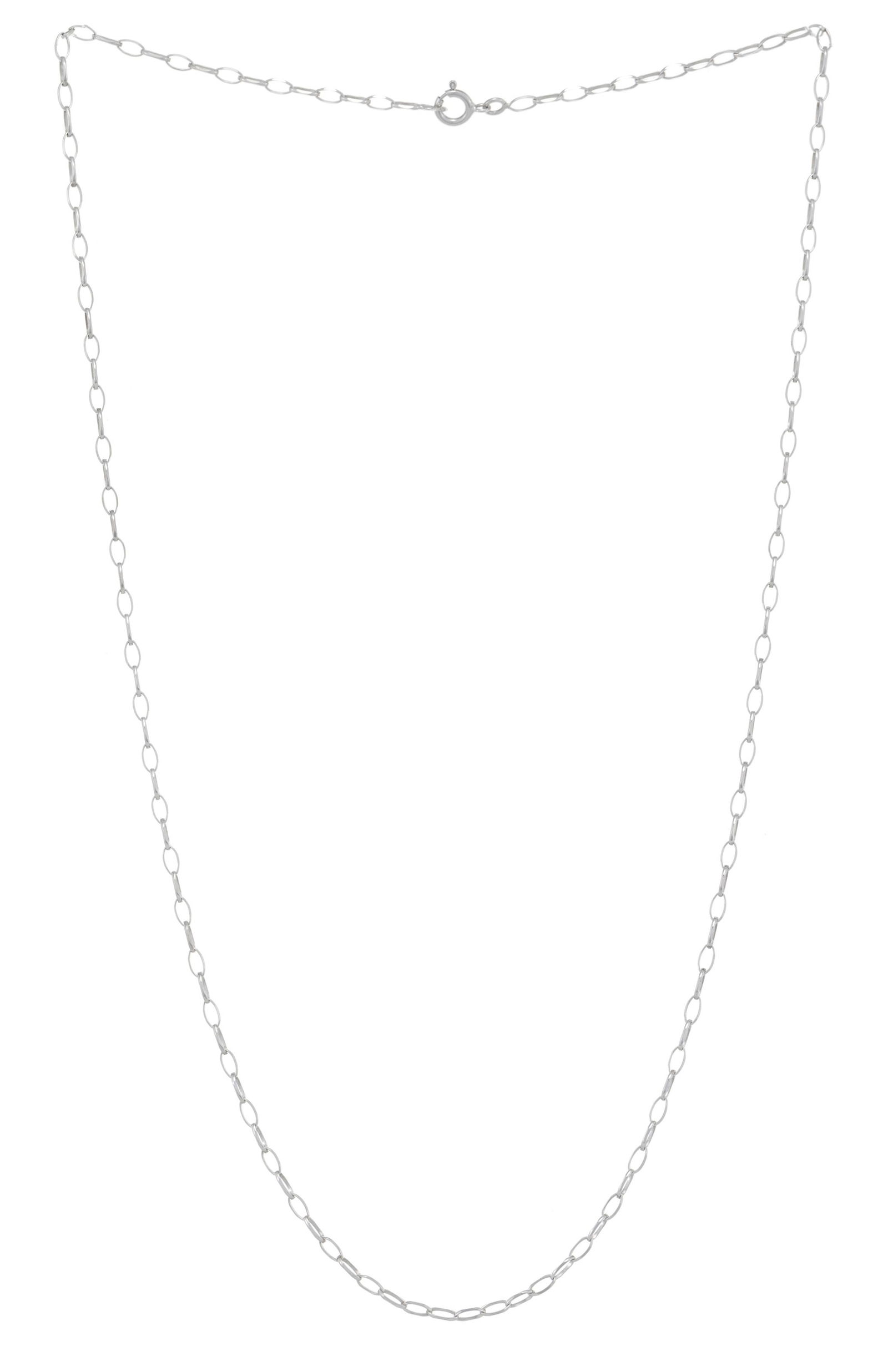 Chaîne or gris 750 à maillons ovales biseautés, long. 48 cm, 2g: Chaîne or gris 750 à maillons ovales biseautés, long. 48 cm, 2g Condition Bon état de conservation général. Présence de rayures et micro rayures d'usage normal. </