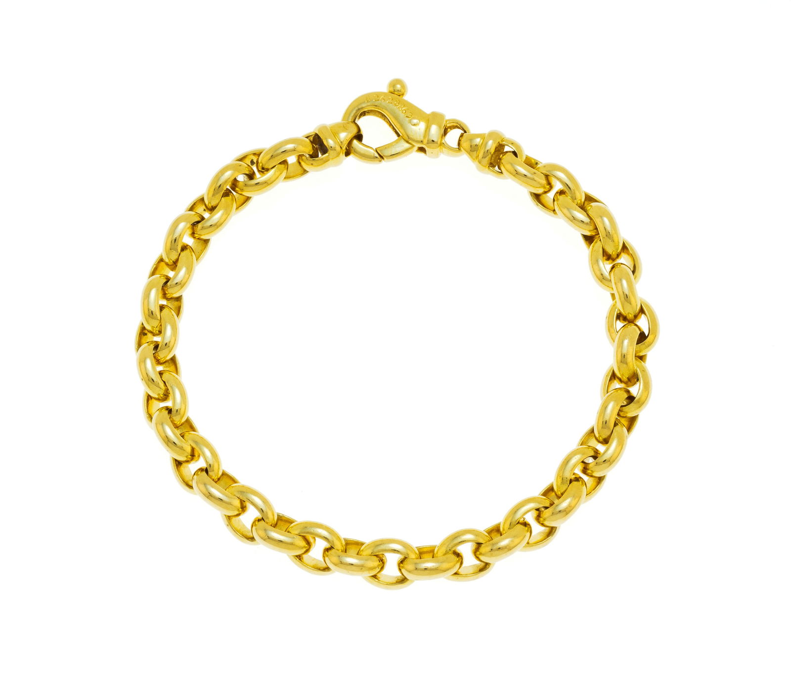 Van Cleef & Arpels, bracelet or 750 à maille forçat, signé, numéroté B2628R (1 of 2)