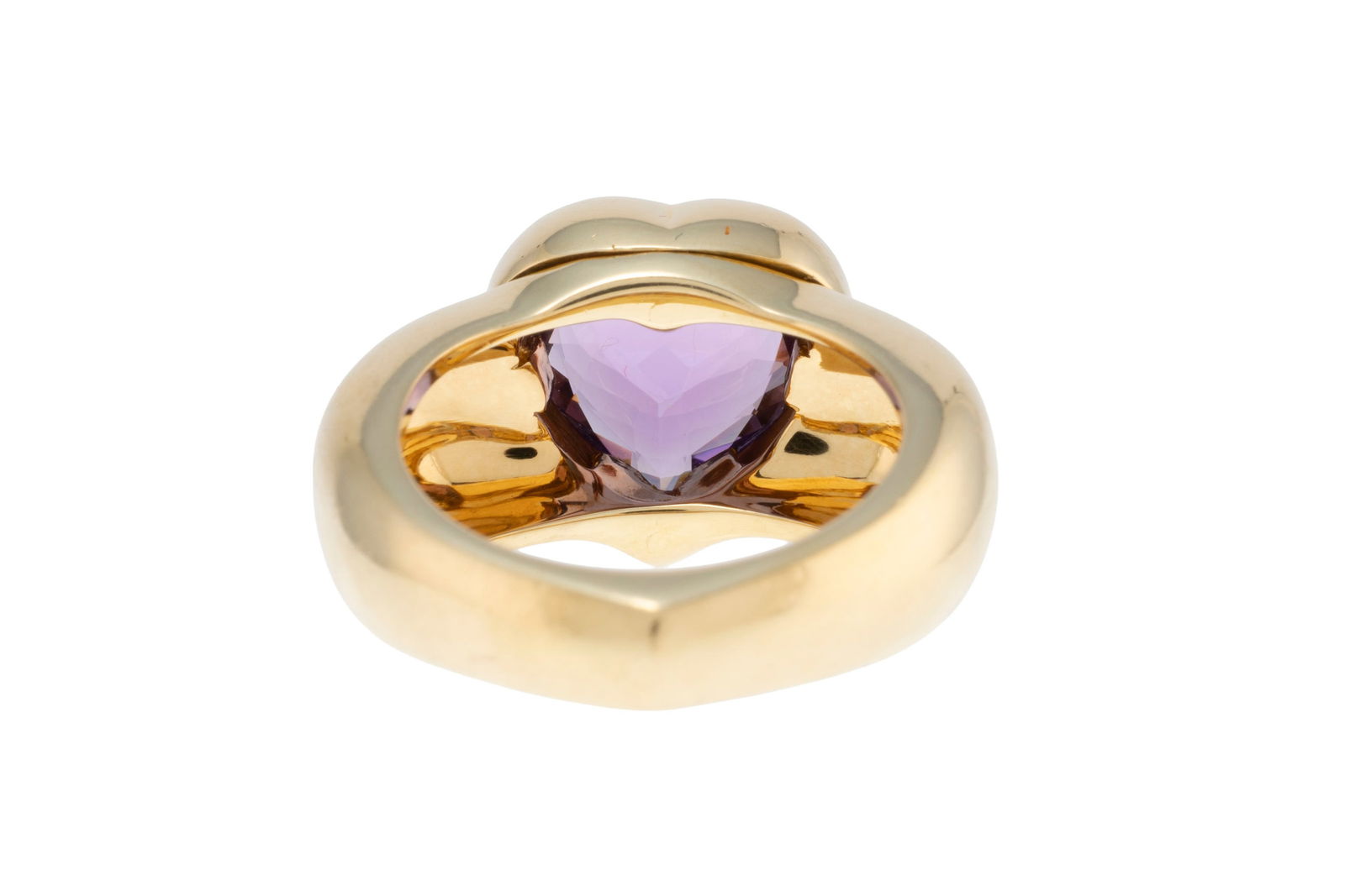 Piaget, bague or 750 sertie d'une améthyste taille cœur, signée, numérotée  - 3