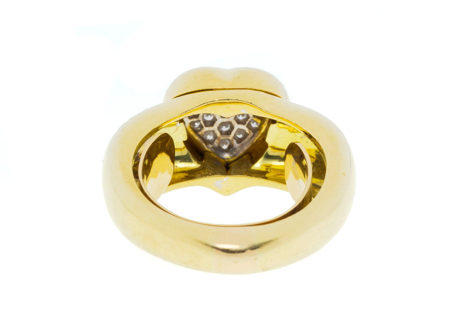 Piaget, attribué à, bague cœur 2 ors 750 sertie de diamants taille brillant, doigt en - 3