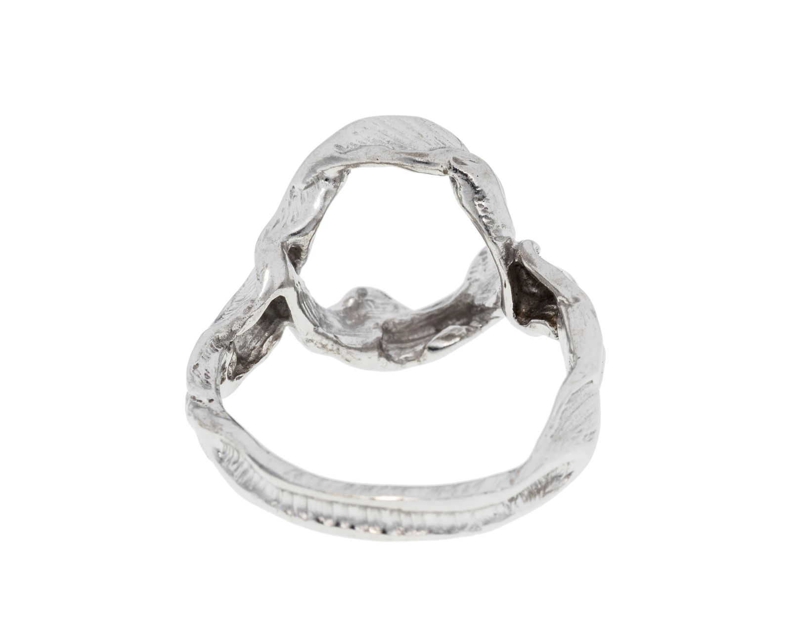 Gilbert Albert, bague or gris 750 froissé et ses 3 billes interchangeables (diam. 10 mm) en mal - 3