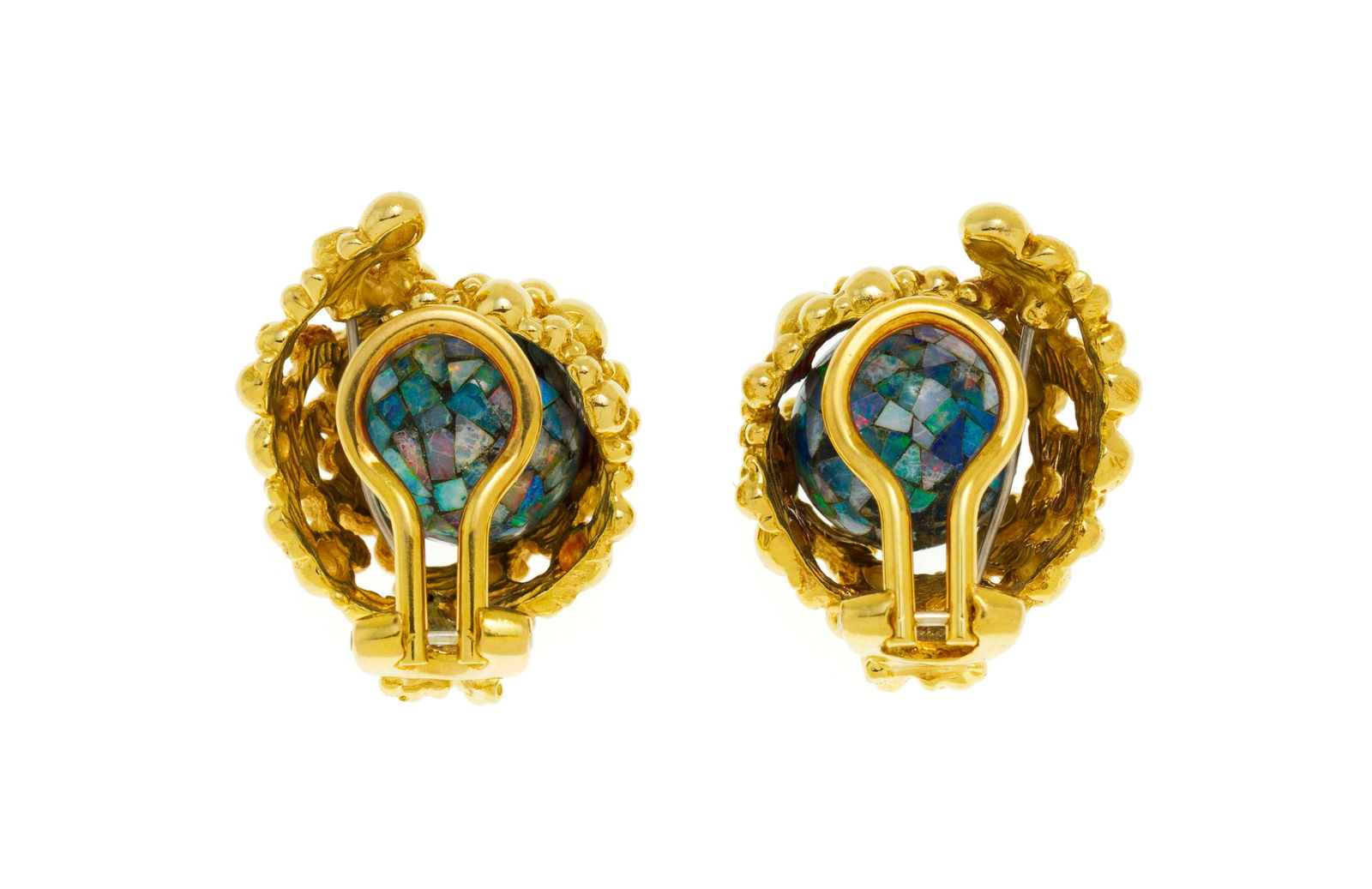 Gilbert Albert, paire de clips d'oreilles or 750 perlé et leurs 30 paires de billes interchange - 4