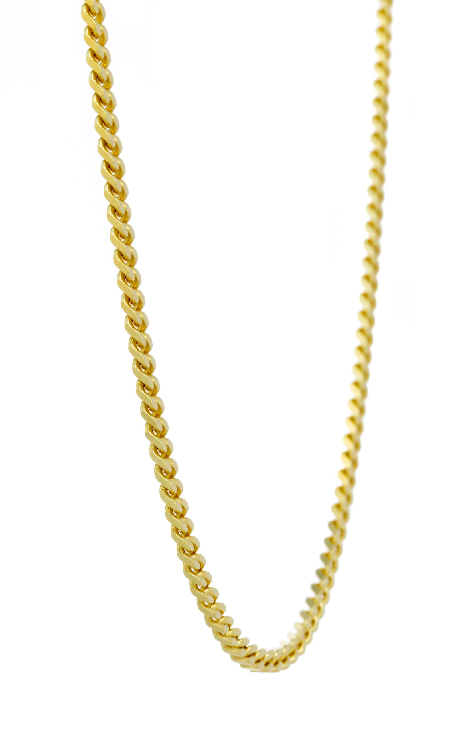 Chaîne or 750 à maille gourmette limée, long. 45 cm, 18g - 2