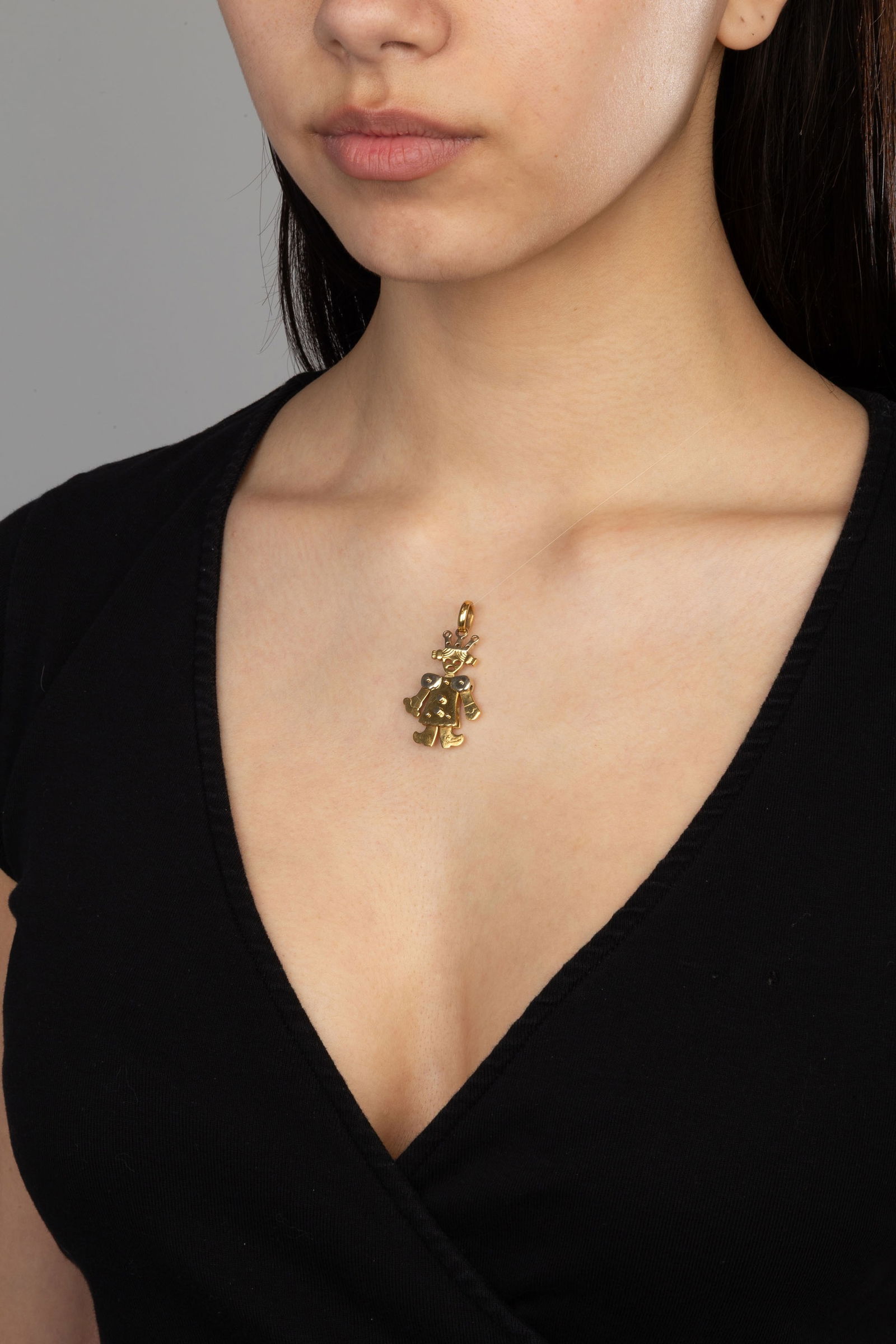 Pomellato, pendentif princesse articulé or 750, signé, h. 4.3 cm, 11g - 4