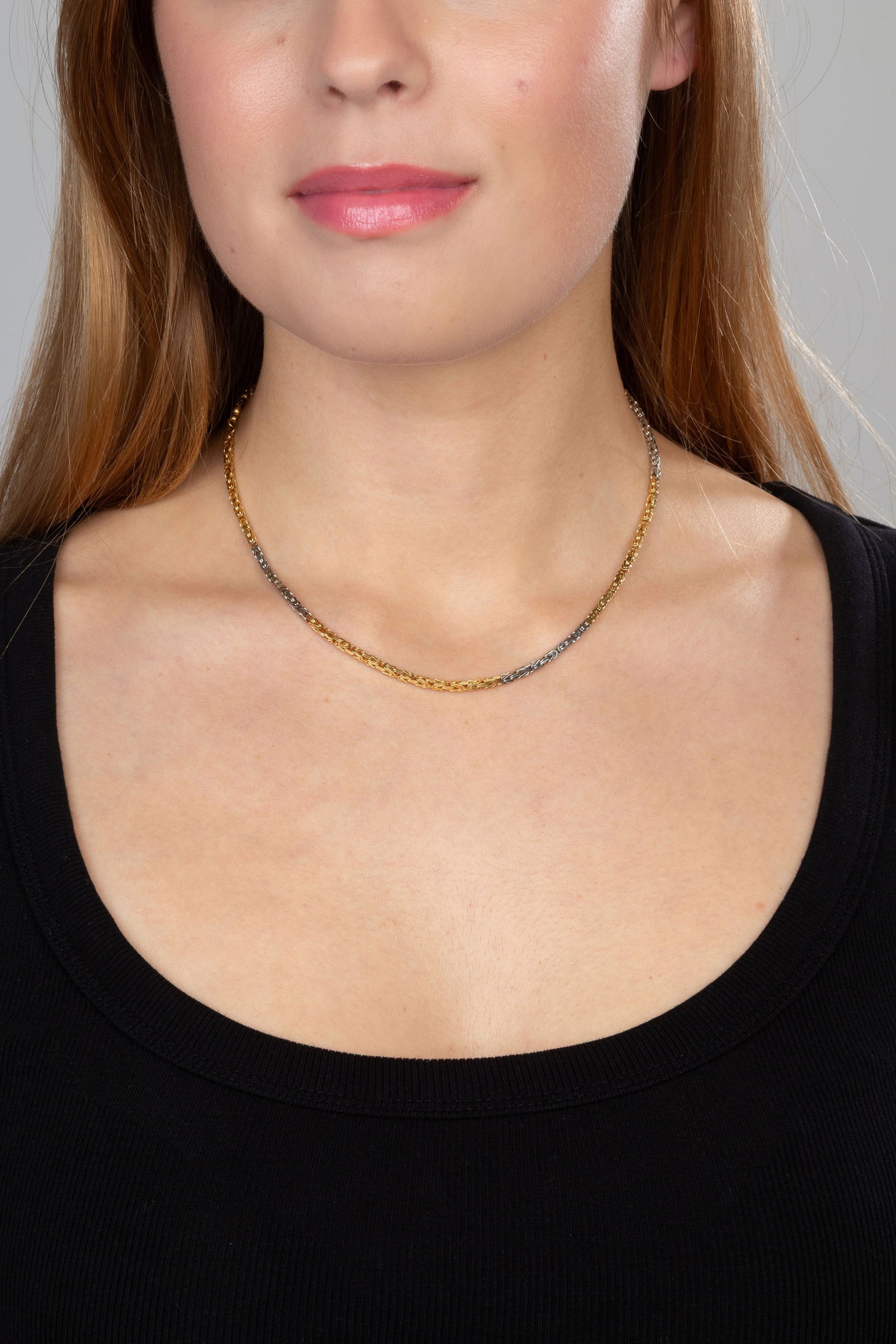 Chaîne 2 ors 750 à maille royale, long. 42 cm, 19g - 3