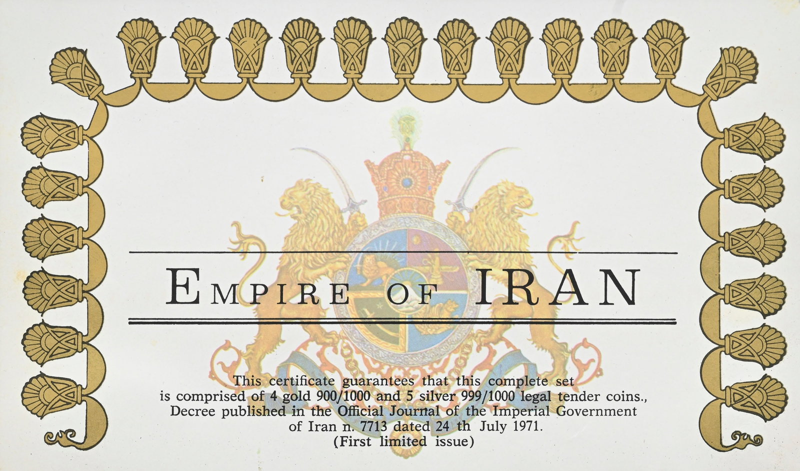 Royaume d'Iran, Mohammad Reza Pahlavi (1941-1979), "Empire Perse - 2.500 ans de la monarchie iranien - 4