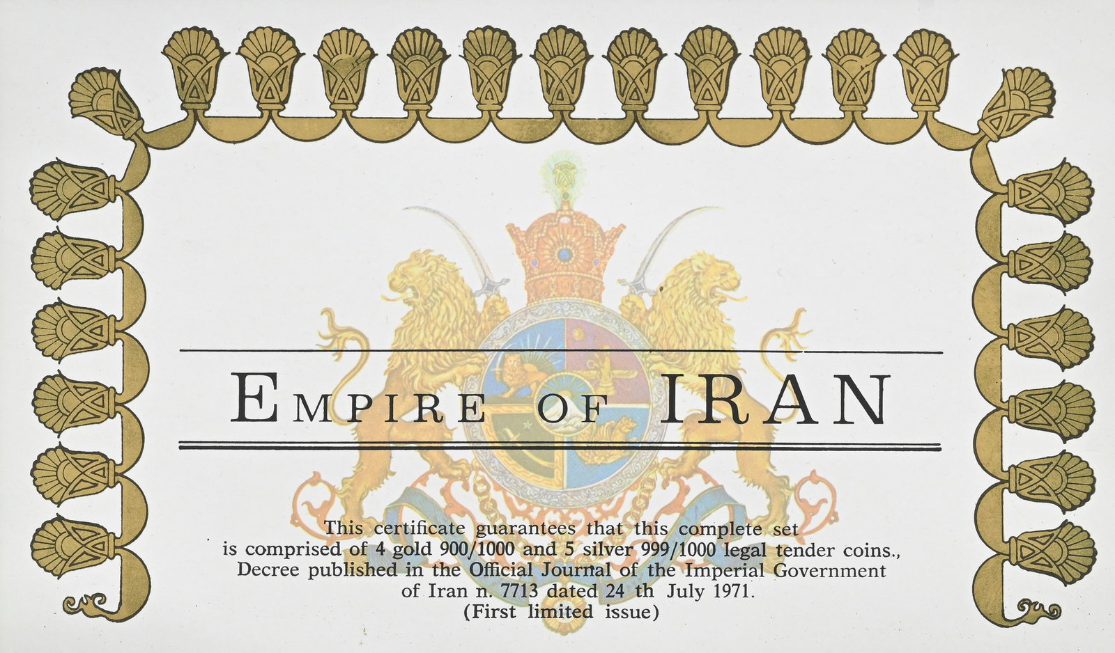 Royaume d'Iran, Mohammad Reza Pahlavi (1941-1979), "Empire Perse - 2.500 ans de la monarchie iranien - 4