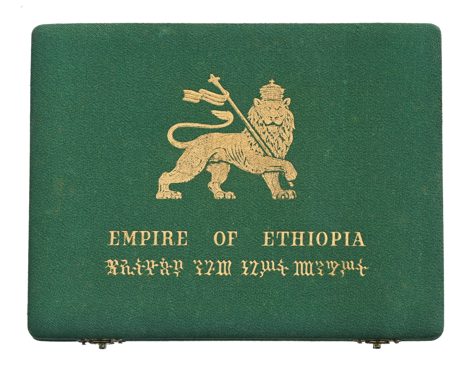 Empire d'Éthiopie, Coffret - série complète de cinq monnaies en or 900 (200 $, 100 $, - 7