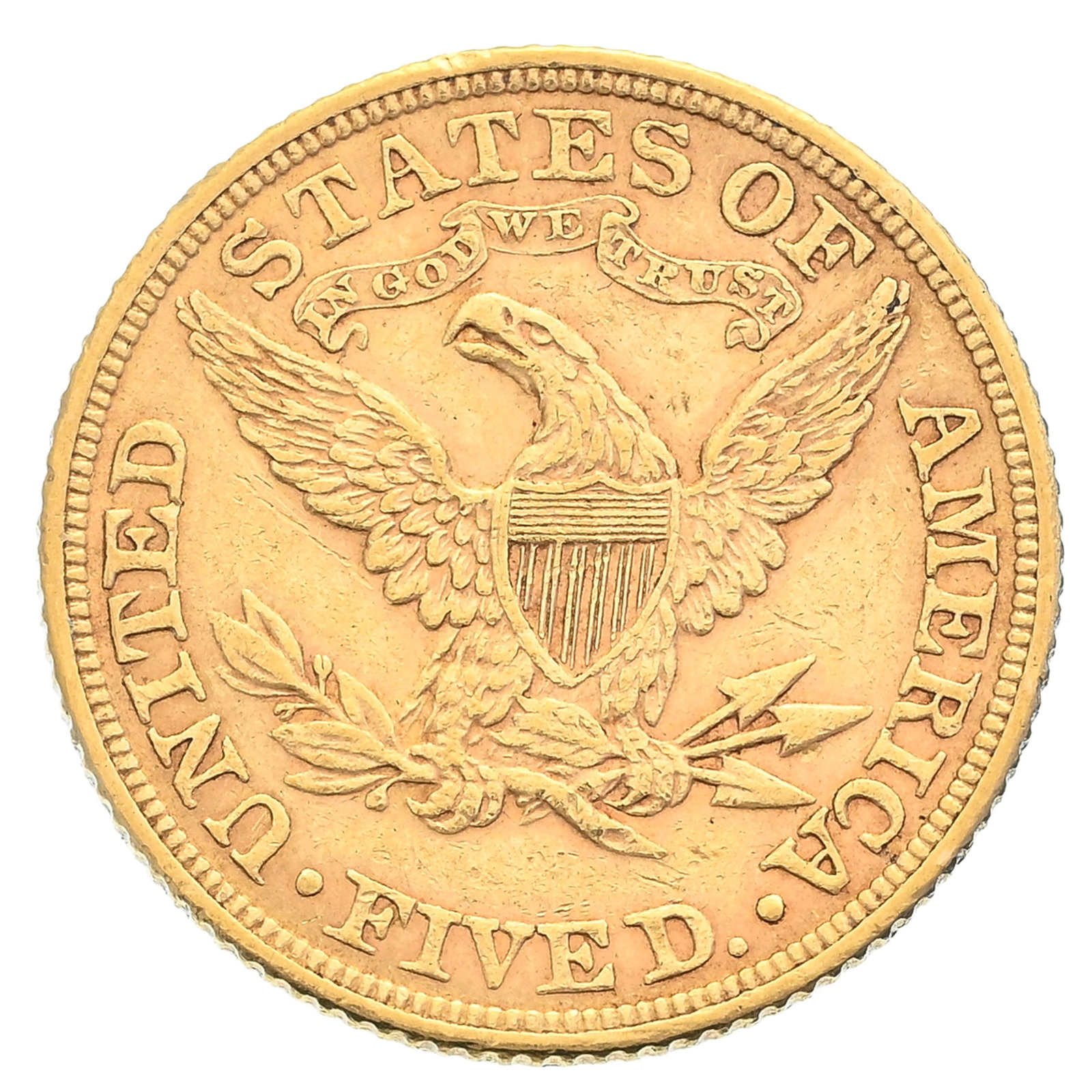 USA, 5 dollars "Liberty Head" en or, 1897, Philadelphie, diam. 2,16 cm, 8,33 g. - 4