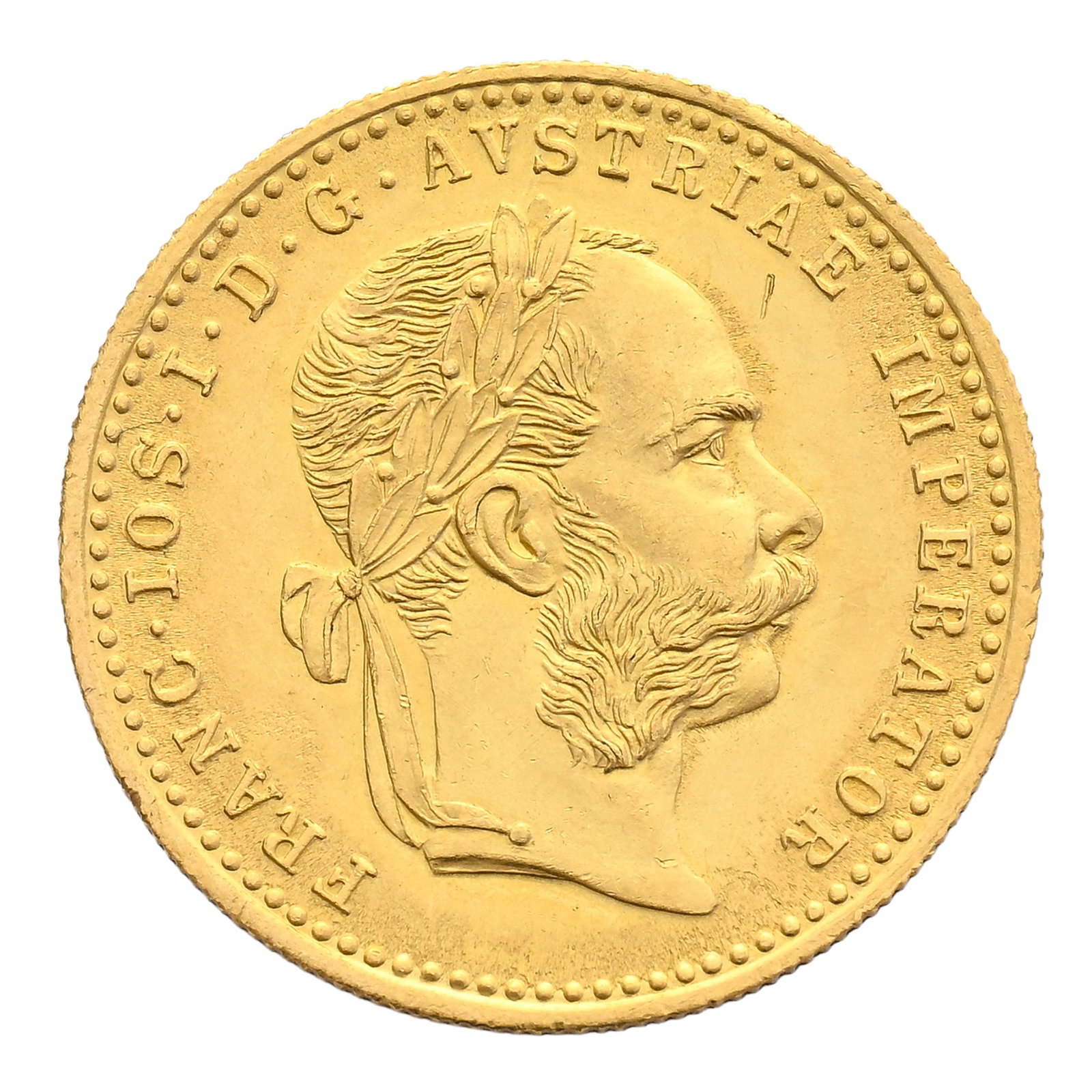 Empire d'Autriche, François-Joseph Ier (1848-1916), 1 ducat en or 1915 (refrappe), tranche stri - 2