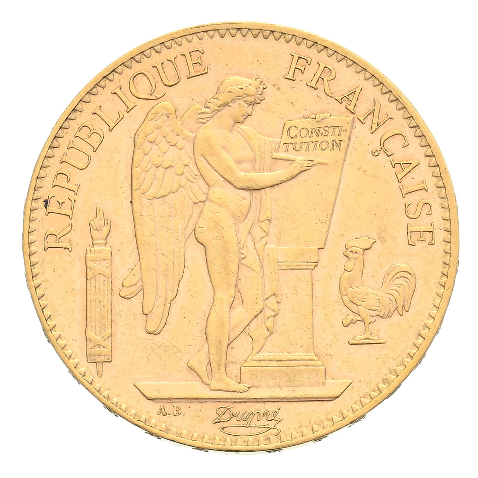France, 100 francs or 1904 A (Paris), type Génie, tranche inscrite en relief, diam. 3,5 cm, 32, - 3