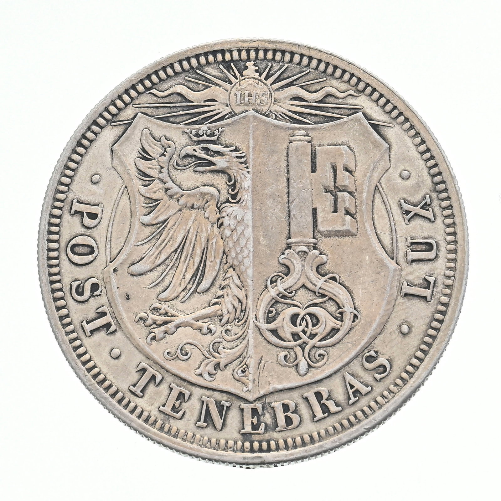 République et Canton de Genève, 5 francs 1848 en argent, tranche cannelée, frappé (1 of 2)