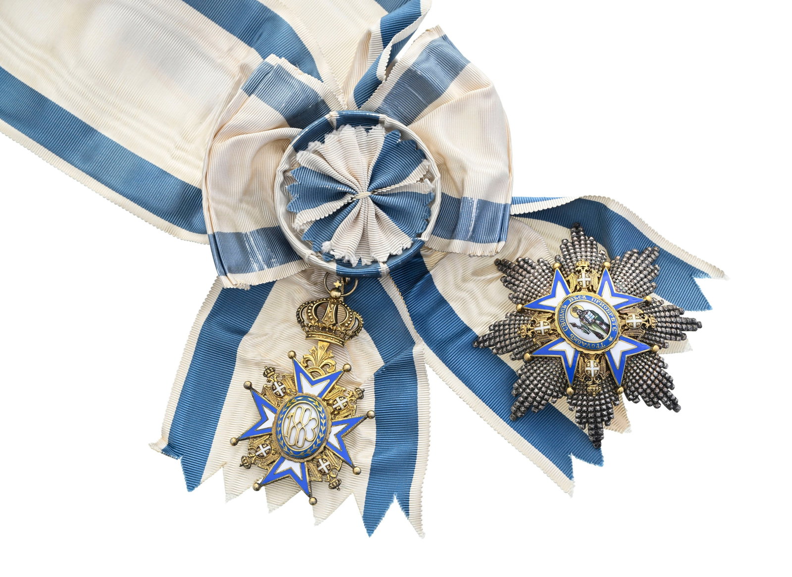 Royaume de Serbie, Ordre de Saint-Sava, créé en 1883, ensemble de Grand-Croix (1ère c - 11