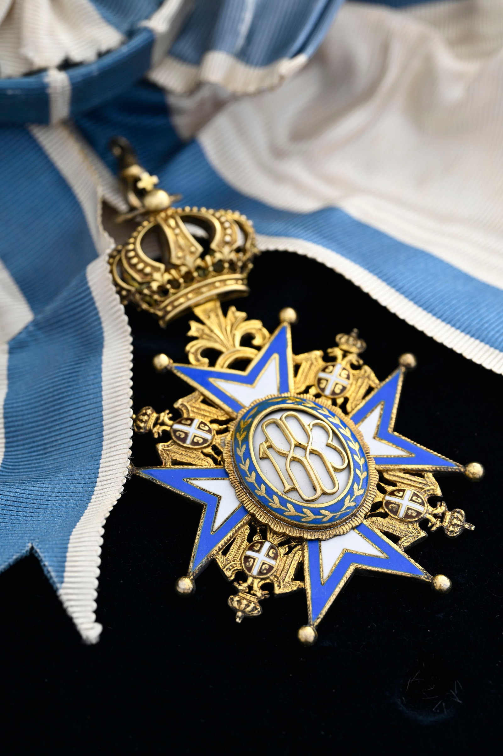 Royaume de Serbie, Ordre de Saint-Sava, créé en 1883, ensemble de Grand-Croix (1ère c - 8