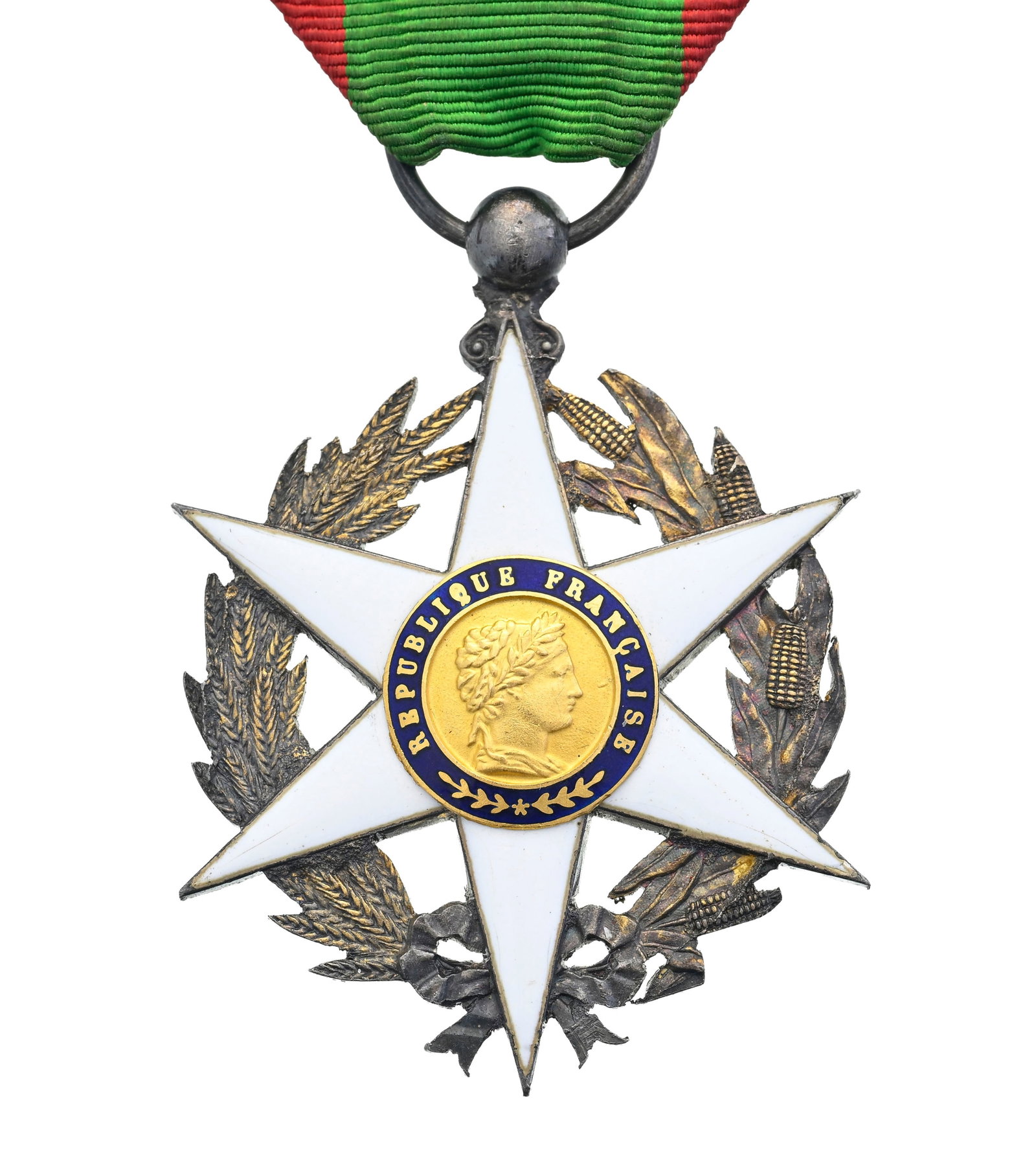 France, lot de 2 décorations : \- Médaille coloniale, créée en 1893, en argen - 3