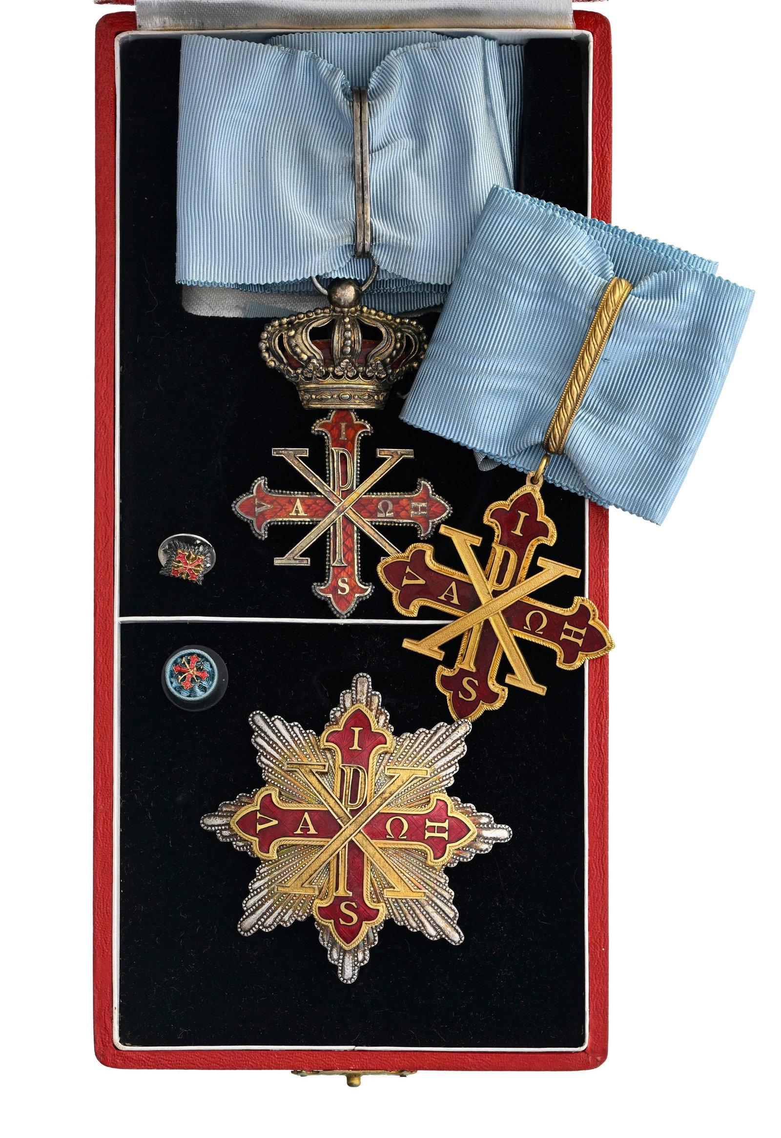 Italie, Royaume des Deux-Siciles, Ordre Constantinien de Saint-Georges, ensemble de Chevalier Comman - 13