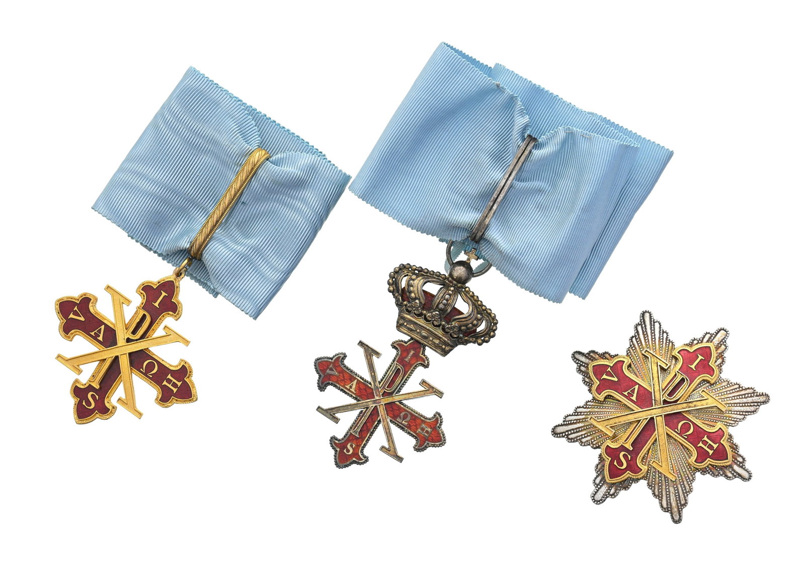 Italie, Royaume des Deux-Siciles, Ordre Constantinien de Saint-Georges, ensemble de Chevalier Comman - 7