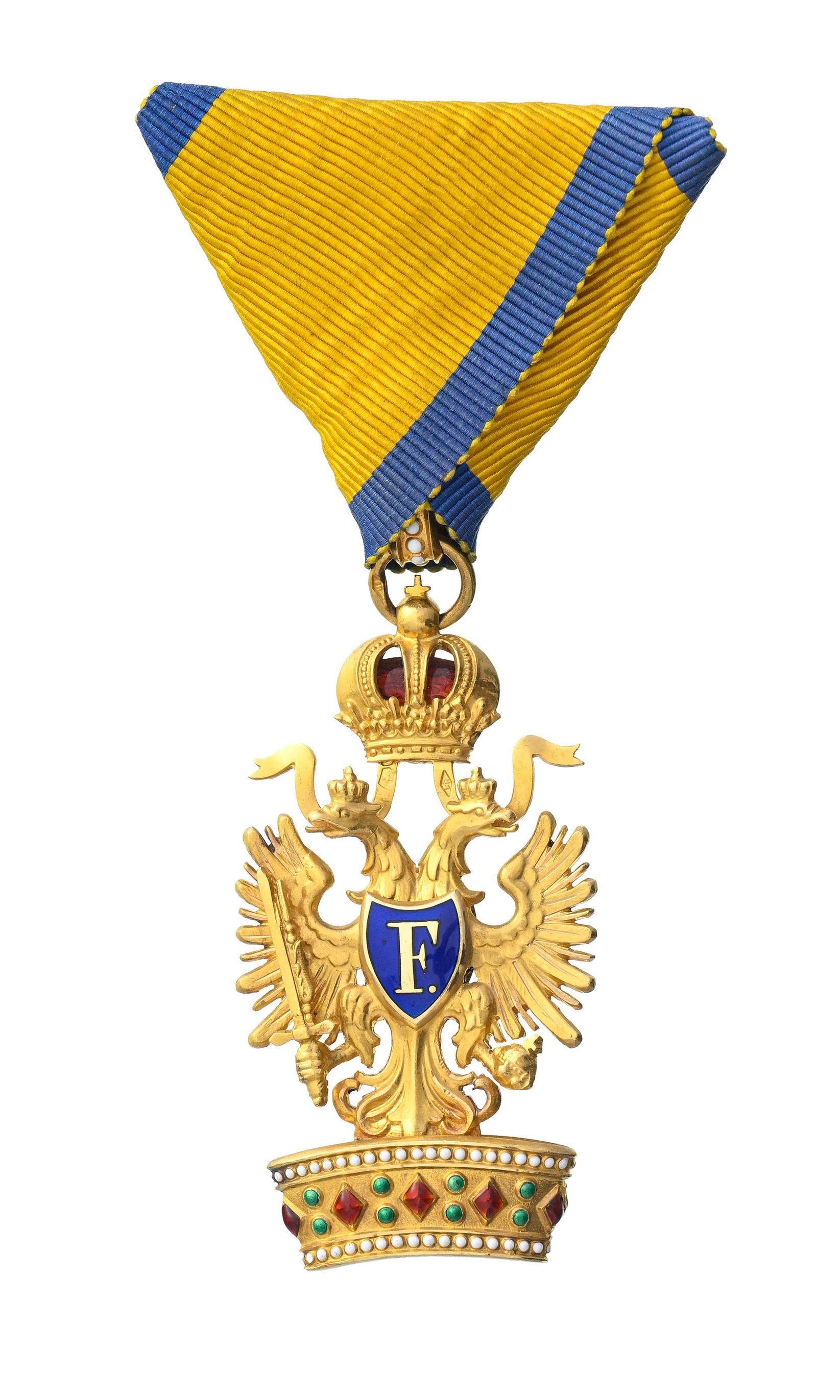 Empire austro-hongrois, Ordre de la Couronne de Fer, restauré en 1816, insigne de 3ème cla (1 of 9)
