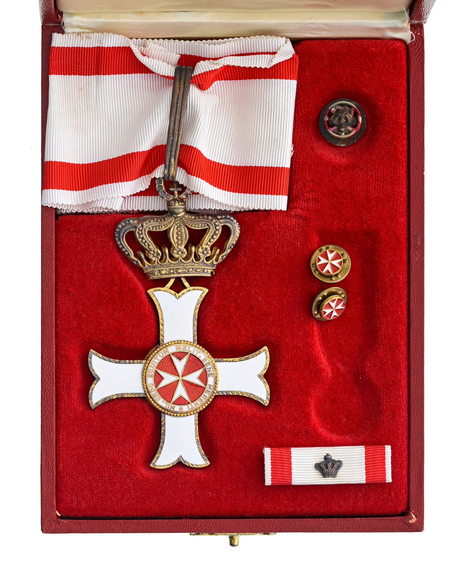 Ordre de Malte, Ordre du Mérite, fondé en 1920, croix de Commandeur en vermeil et éma - 5