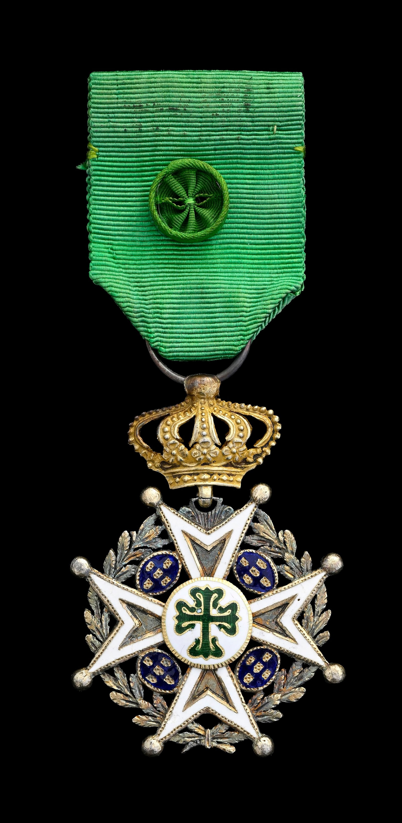 Portugal, Ordre de Saint-Benoît d'Aviz, croix d'Officier en vermeil, or (centres) et émail (1 of 5)