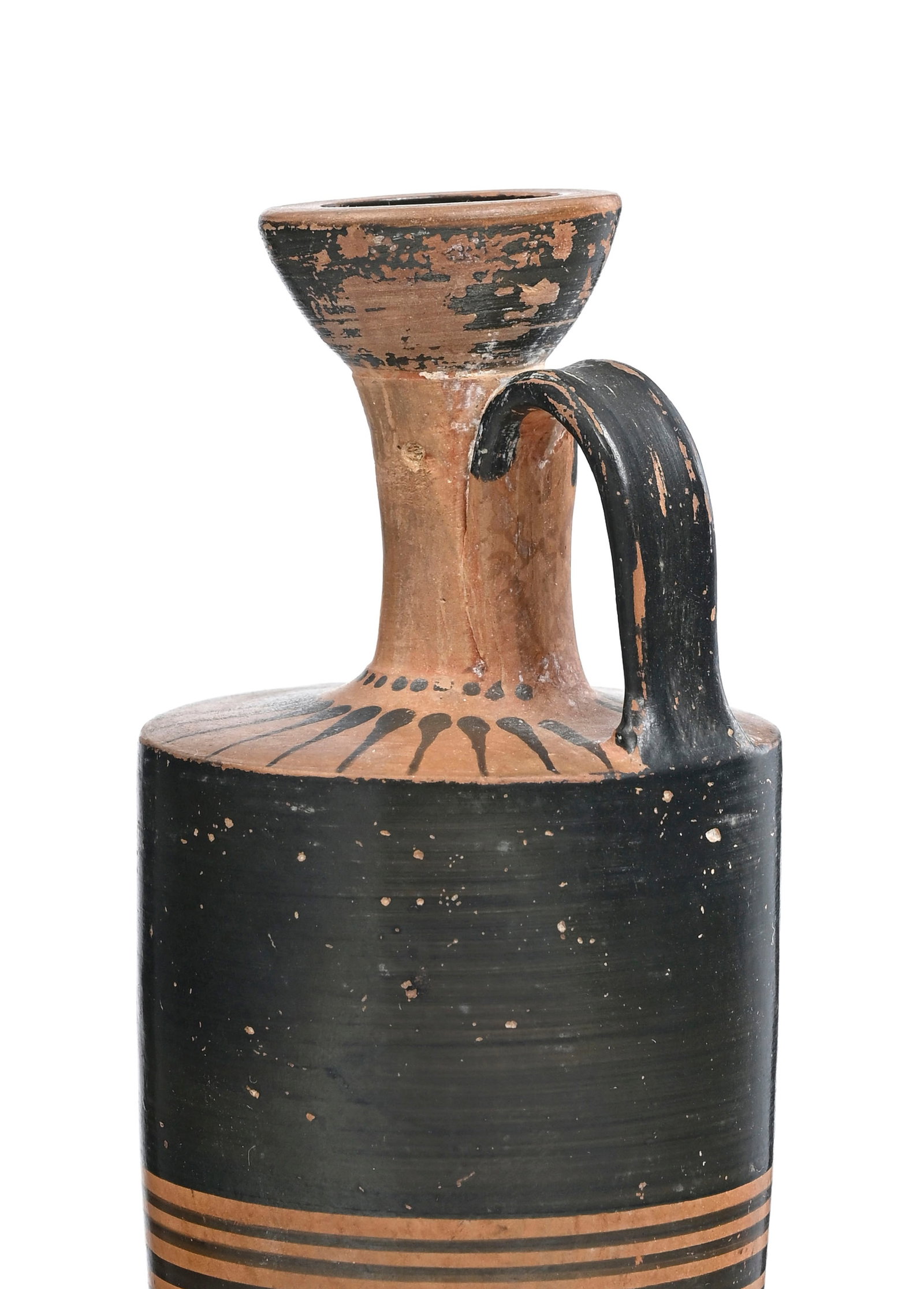 Lécythe en terre cuite à vernis noir, Attique, Ve s. av. J.-C., h. 15,5 cm Provenance - 5