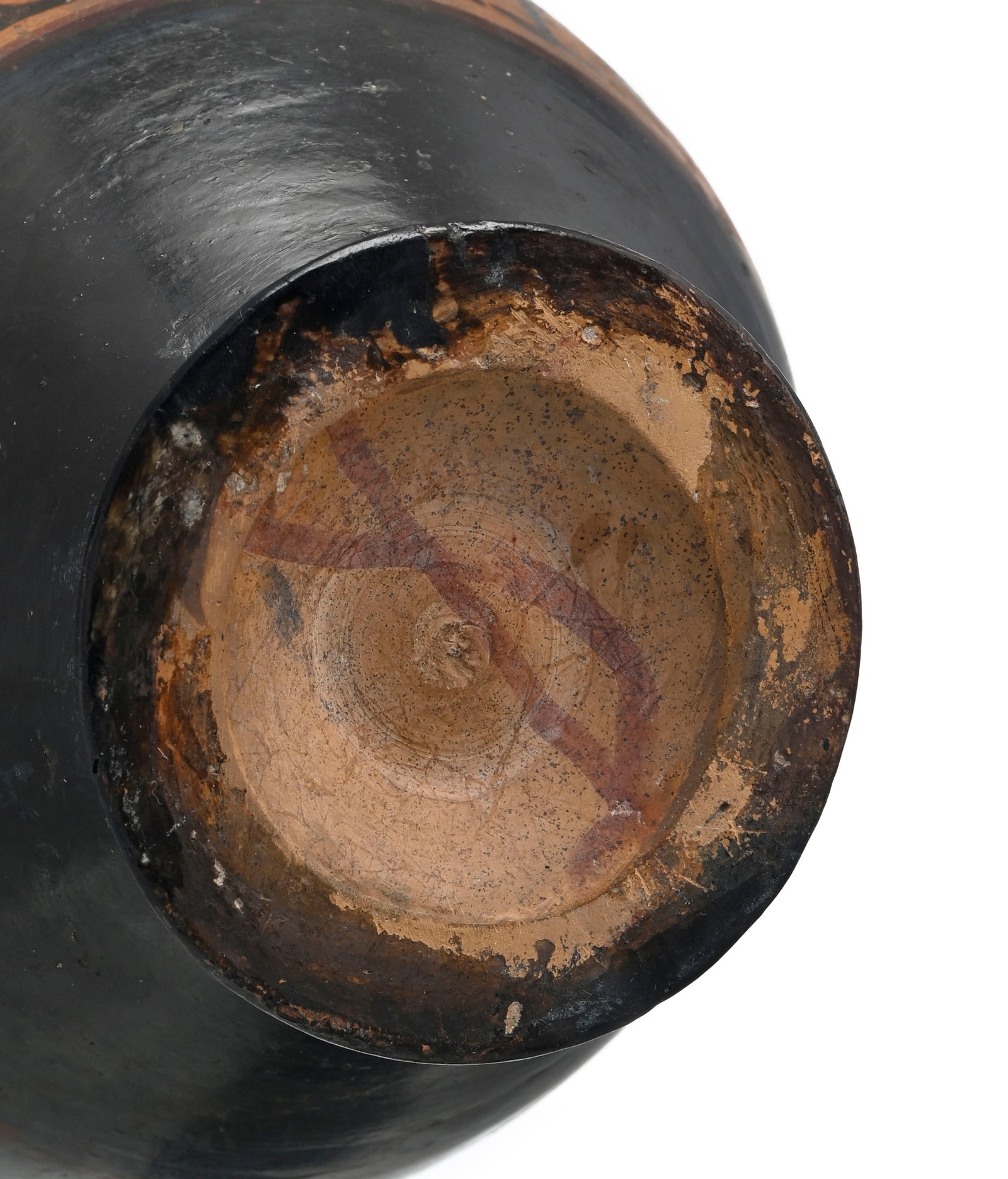Œnochoé en terre cuite à figure noire, \~550 av. J.-C., Attique, rehauts blancs et ro - 11