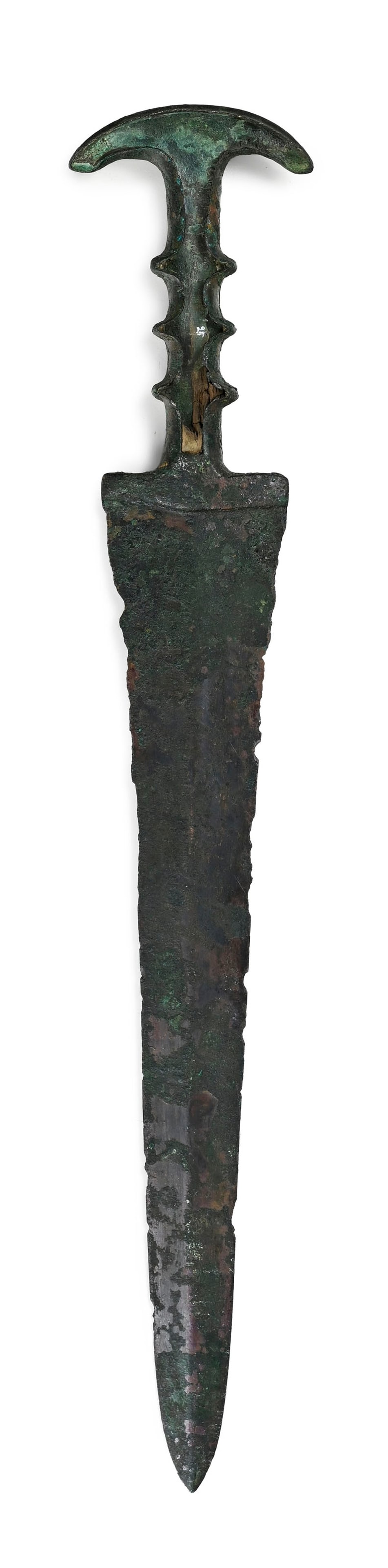 Dague ou épée en bronze, Luristan, 900-750 av. J.-C., restes de bois dans les profils de l (1 of 4)