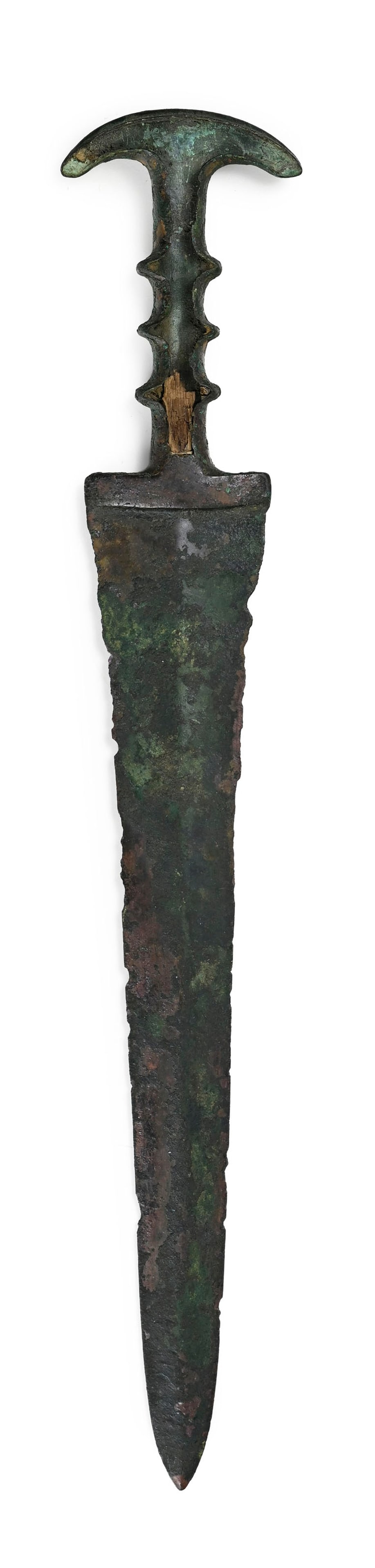 Dague ou épée en bronze, Luristan, 900-750 av. J.-C., restes de bois dans les profils de l - 2