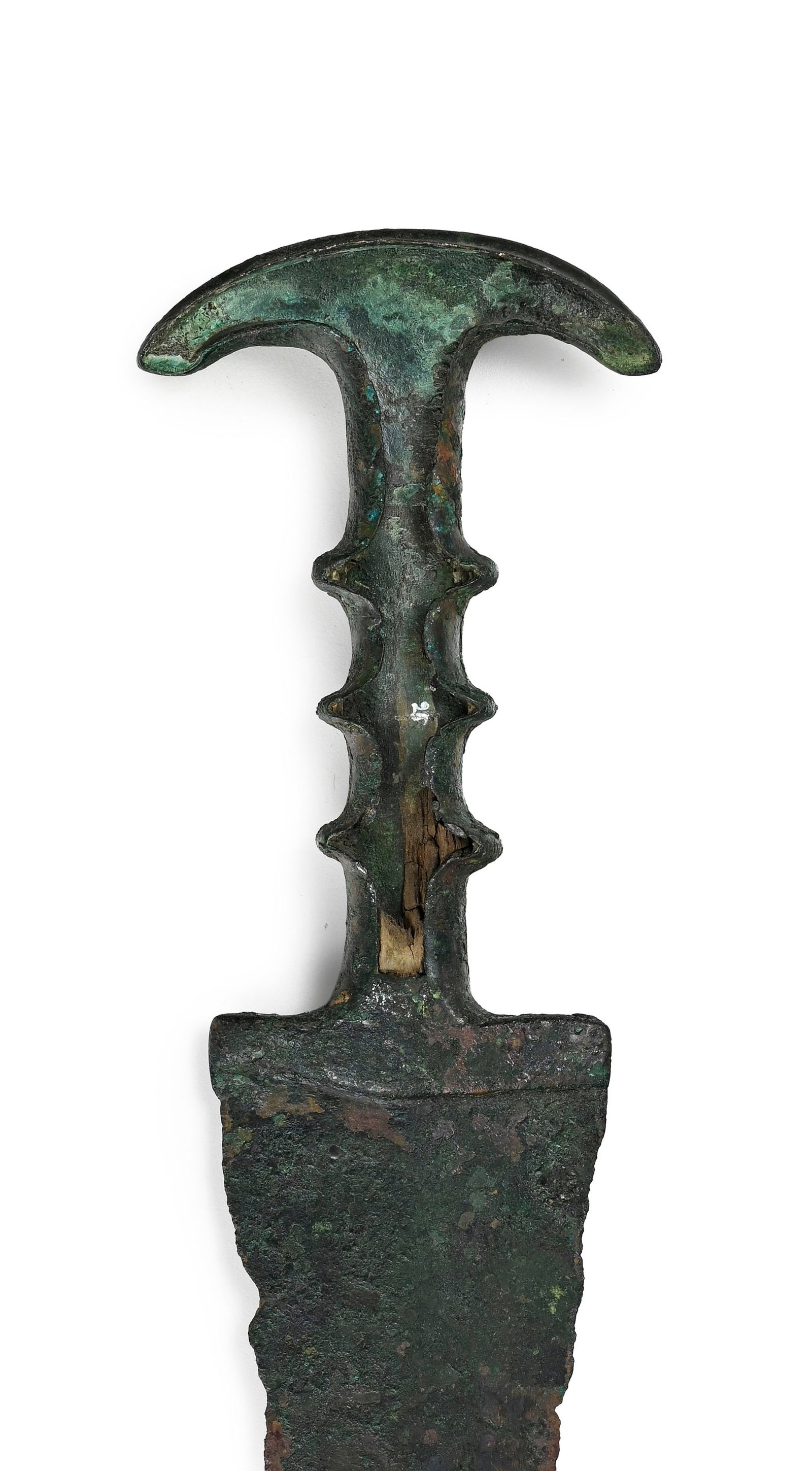 Dague ou épée en bronze, Luristan, 900-750 av. J.-C., restes de bois dans les profils de l - 3
