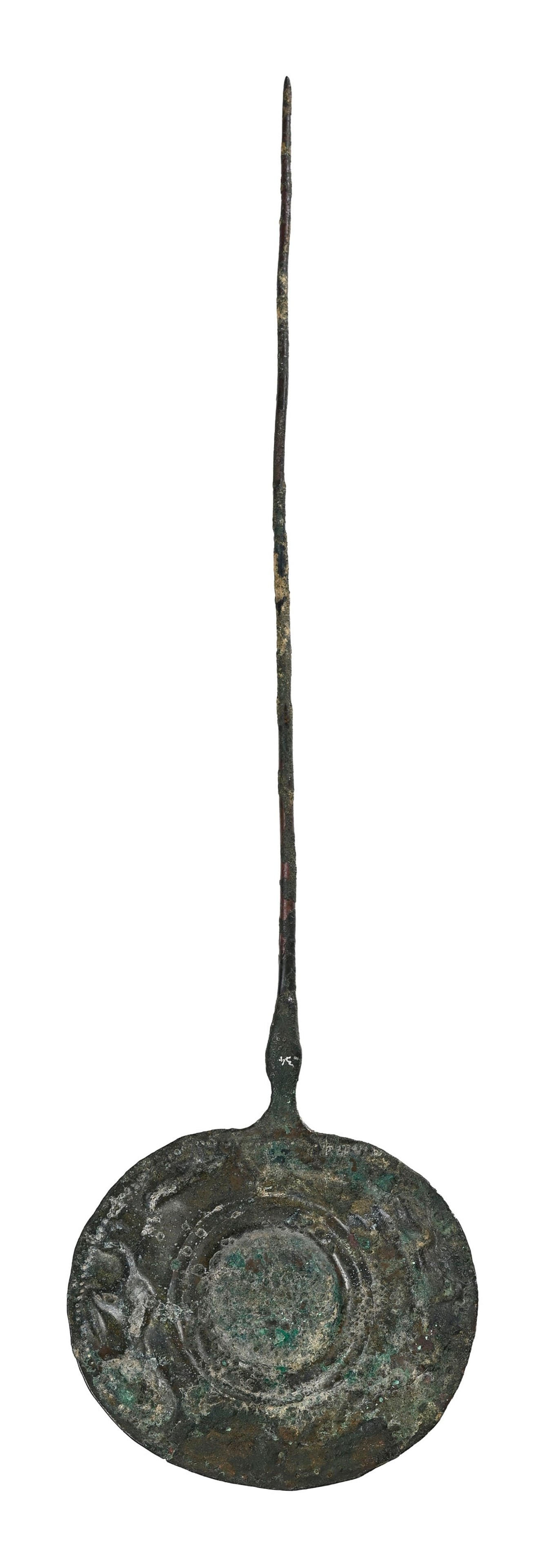 Épingle à disque en bronze, Luristan, 1000-700 av. J.-C., disque à décor martel& - 3