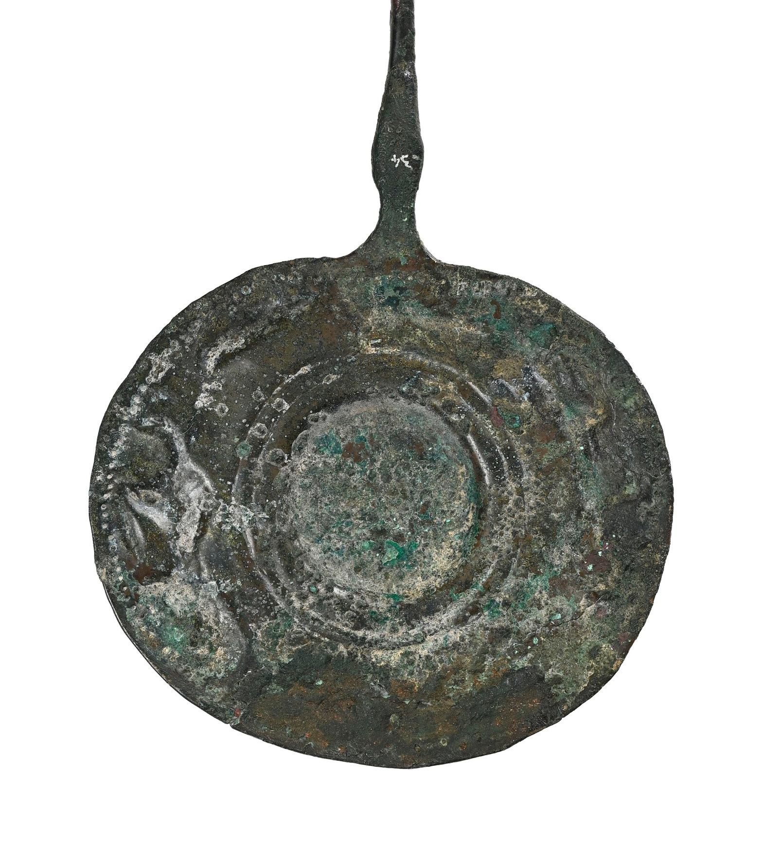 Épingle à disque en bronze, Luristan, 1000-700 av. J.-C., disque à décor martel& - 4