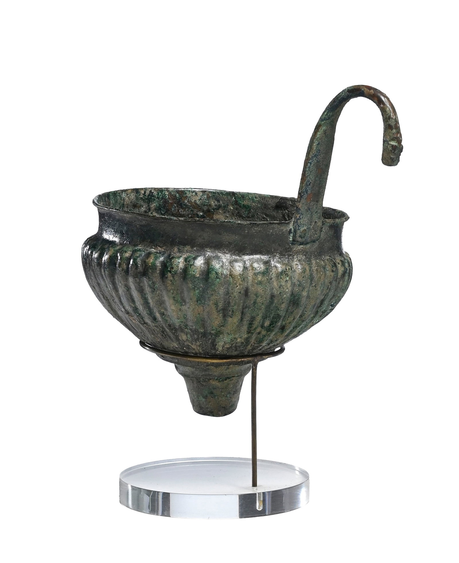 Passoire en bronze (probablement à vin), Luristan, 1000 - 750 av. J.-C., anse rivetée term - 3