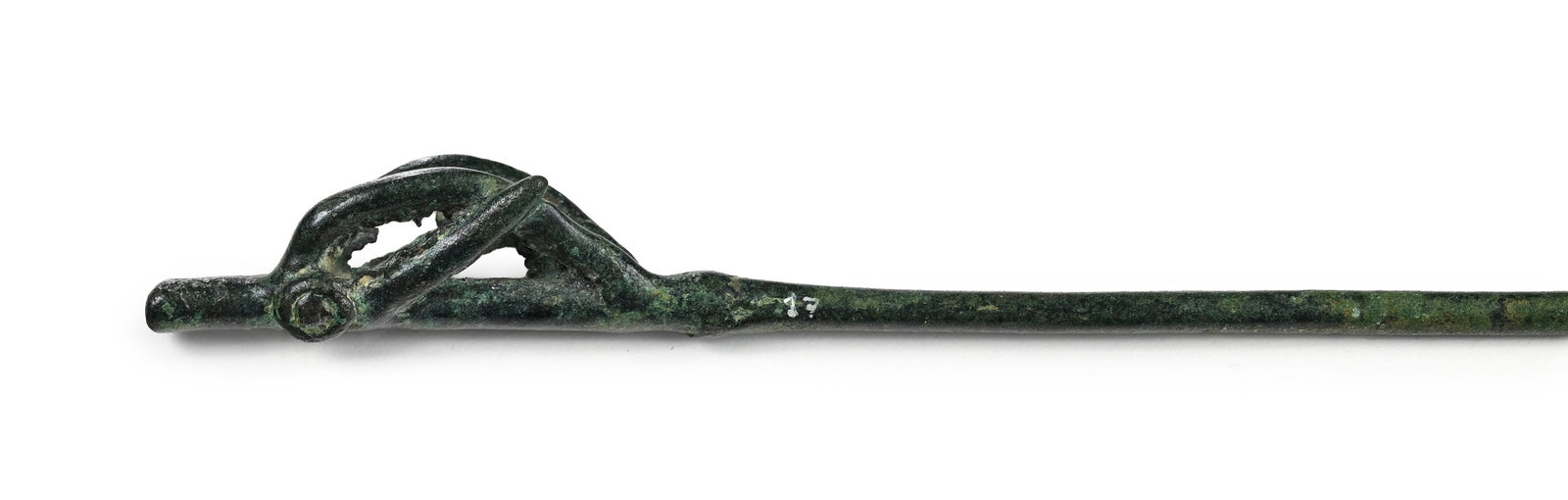 Lot de 6 épingles en bronze, Luristan, 1100 - 800 av. J.-C., 3 à décor de têtes  - 3