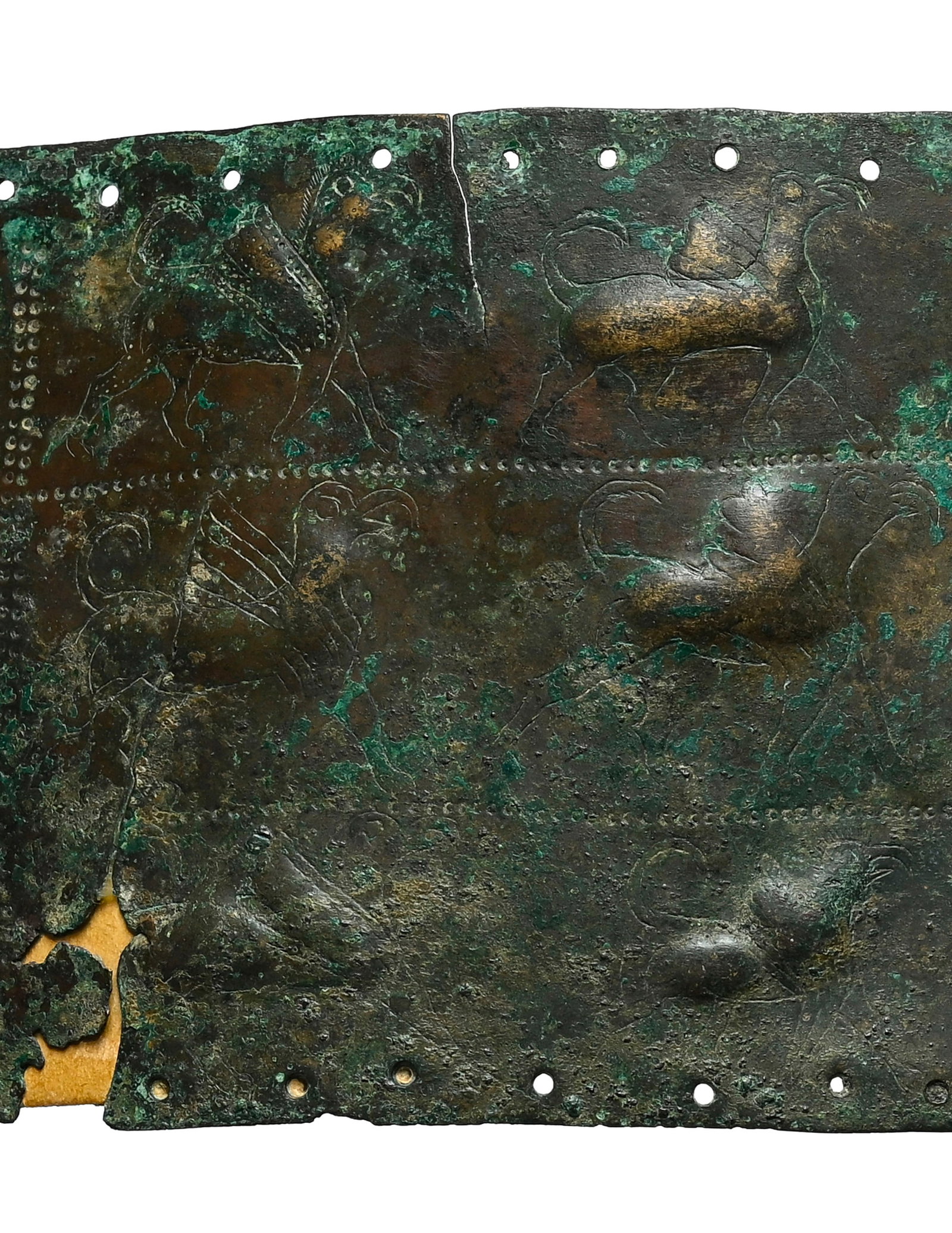Plaque pectorale partielle en bronze, Luristan, fin IIe - début Ier millénaire av. J.-C.,  - 2