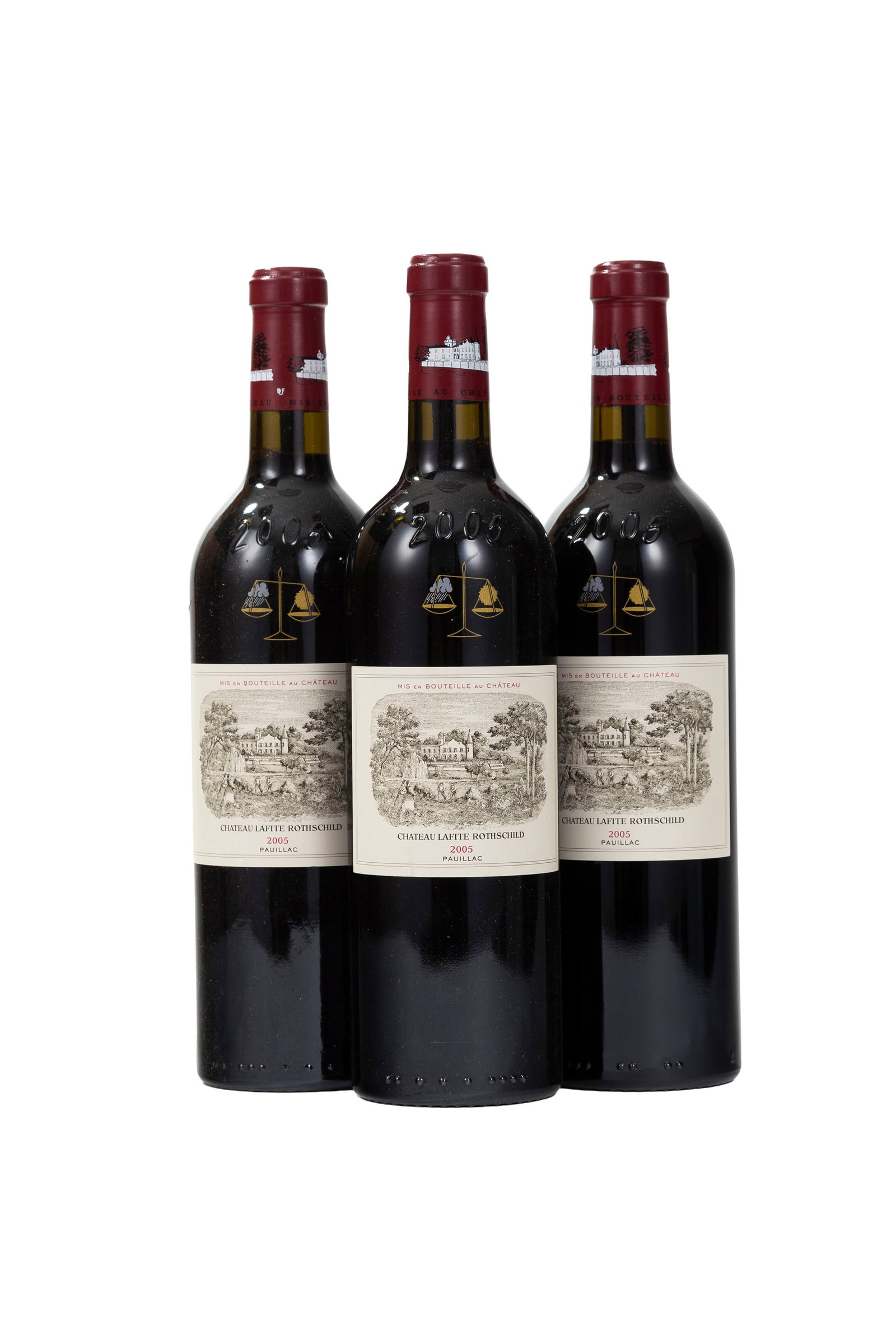 Ch. Lafite Rothschild, 2005, Pauillac, 1er Grand Cru Classé, 3 bts: Ch. Lafite Rothschild, 2005, Pauillac, 1er Grand Cru Classé, 3 bts