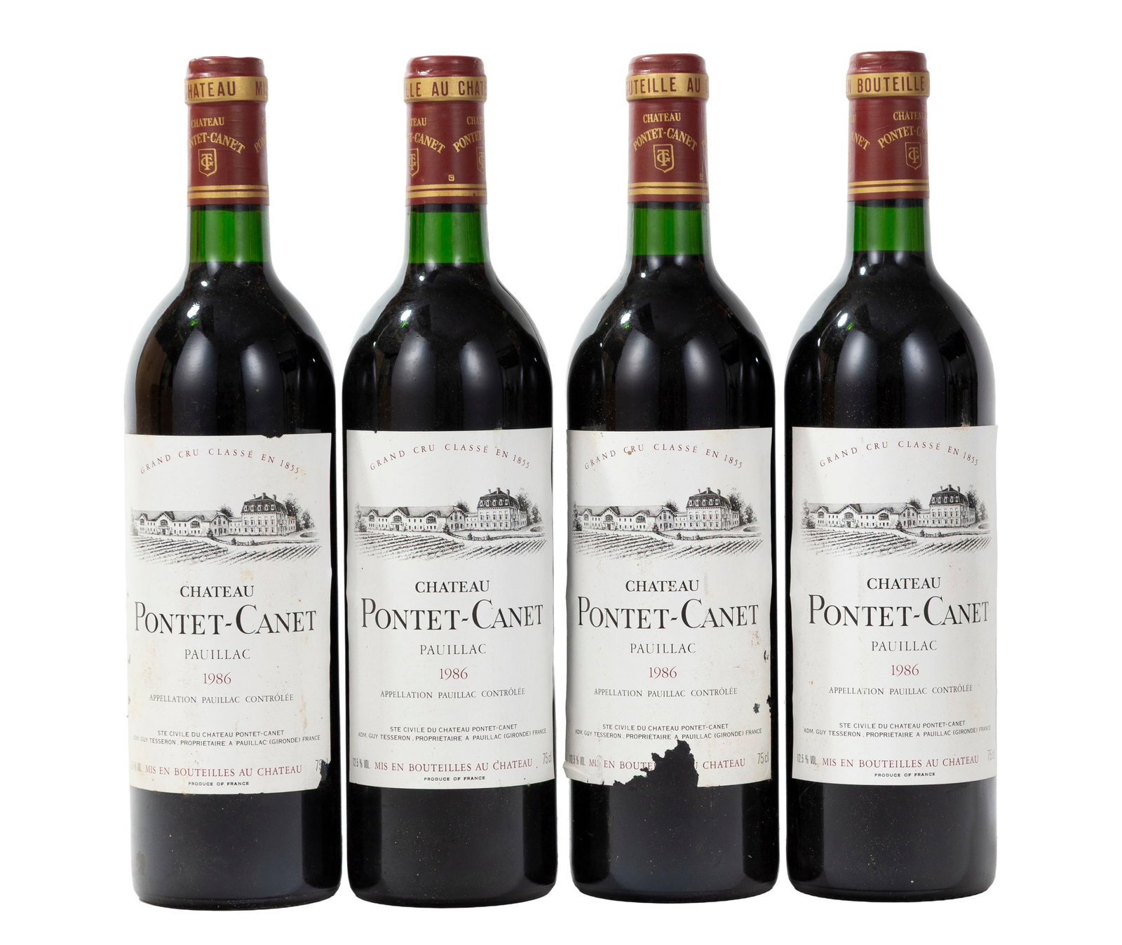 Ch. Pontet-Canet, 1986, Pauillac, 5ème grand cru classé, 4 bts (1 of 1)