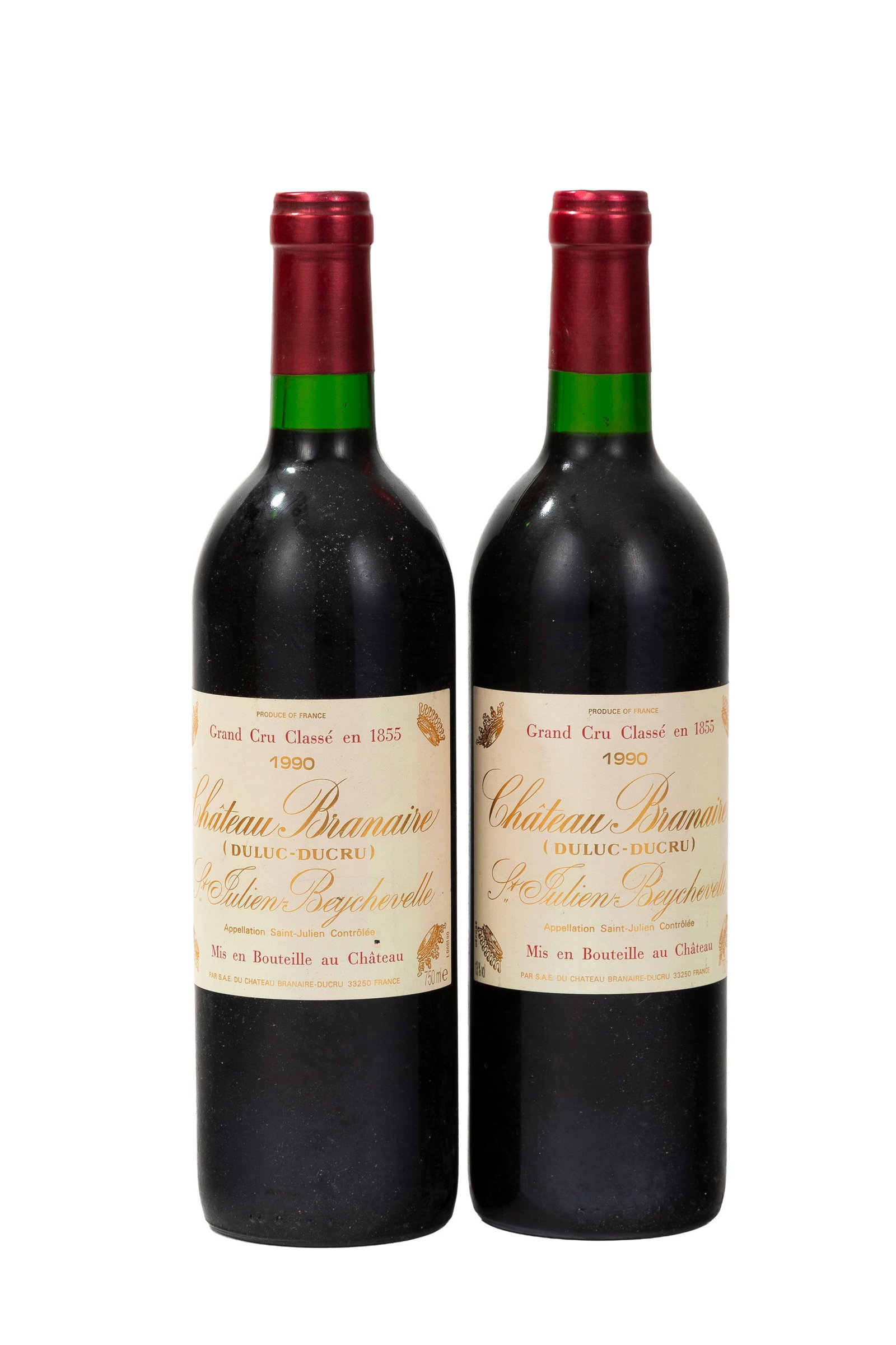 Ch. Branaire (Duluc-Ducru), 1990, Saint-Julien, 4ème grand cru classé, 2 bts (1 of 1)