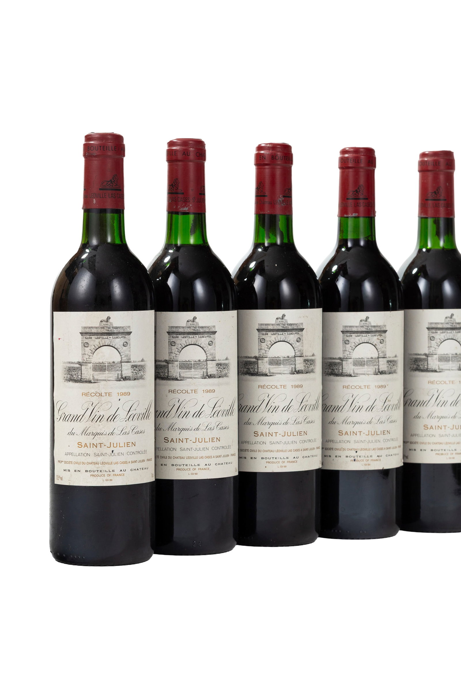 Ch. Léoville Las Cases, 1989, Saint-Julien, 2ème grand cru classé, 5 bts: Ch. Léoville Las Cases, 1989, Saint-Julien, 2ème grand cru classé, 5 bts