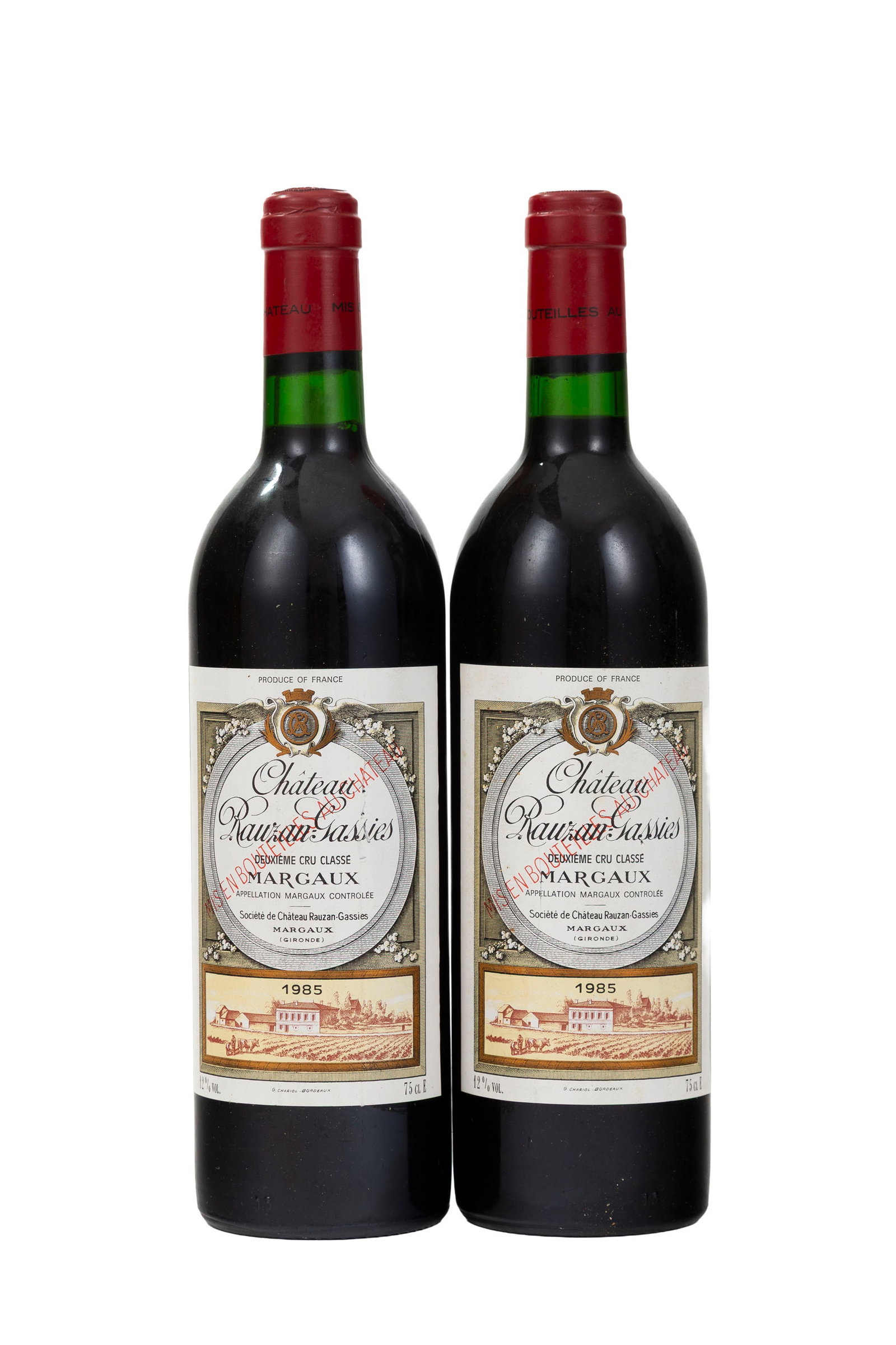 Ch. Rauzan-Gassies, 1985, Margaux, 2ème grand cru classé, 2 bts (1 of 1)