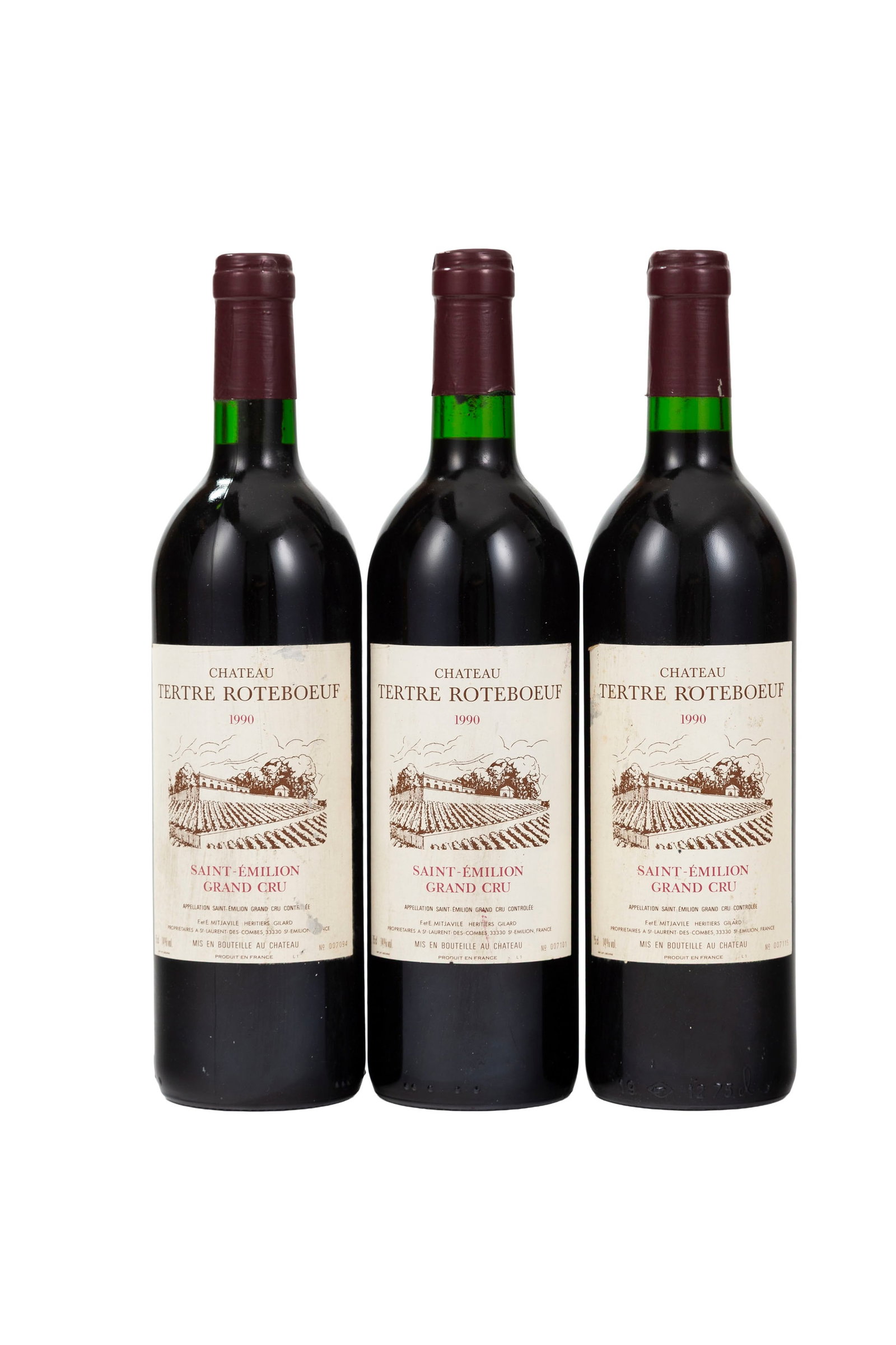 Ch. Tertre-Roteboeuf, 1990, Saint-Emilion, 3 bts: Ch. Tertre-Roteboeuf, 1990, Saint-Emilion, 3 bts